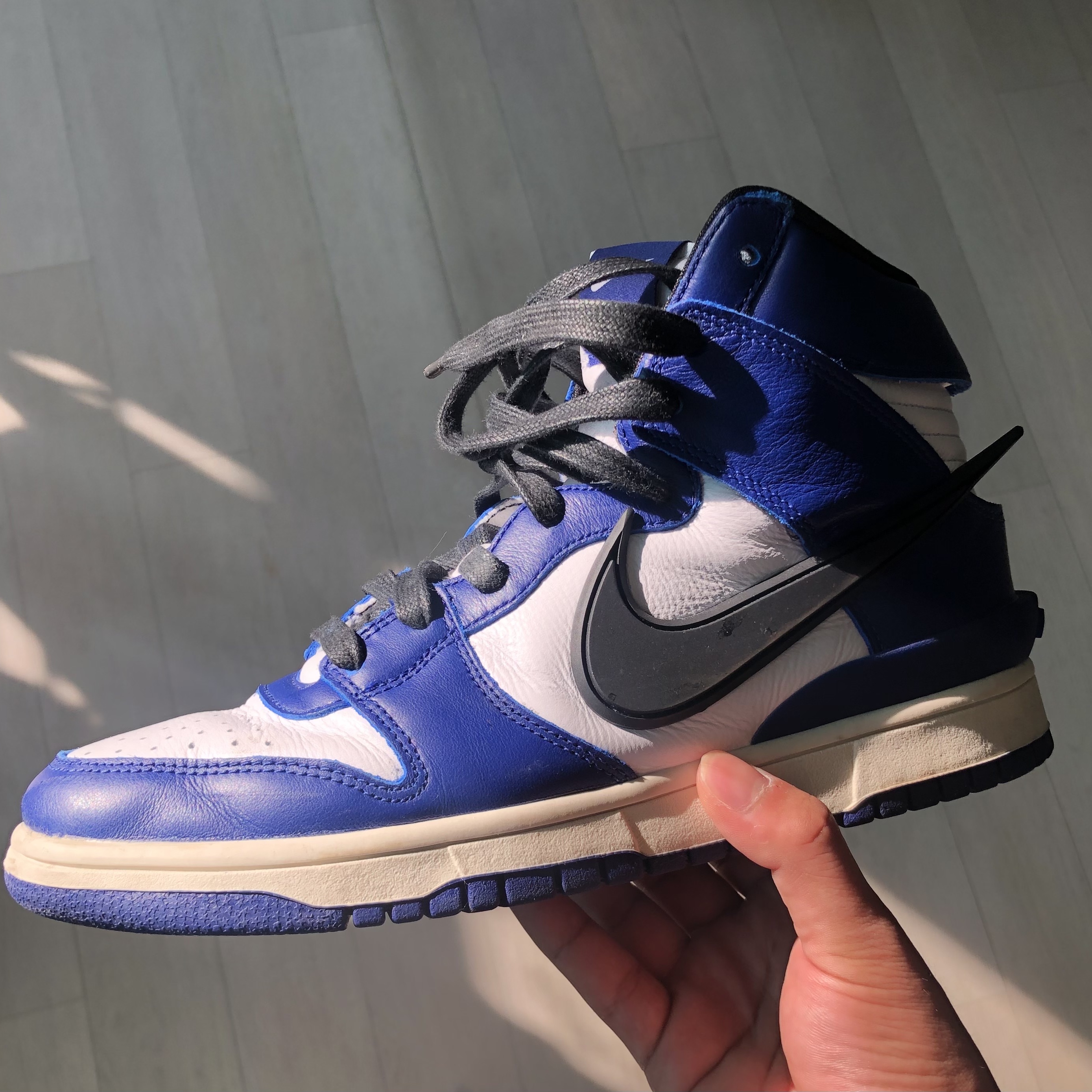 Nike x Ambush Dunk High Deep Royal Blue 착용 스타일