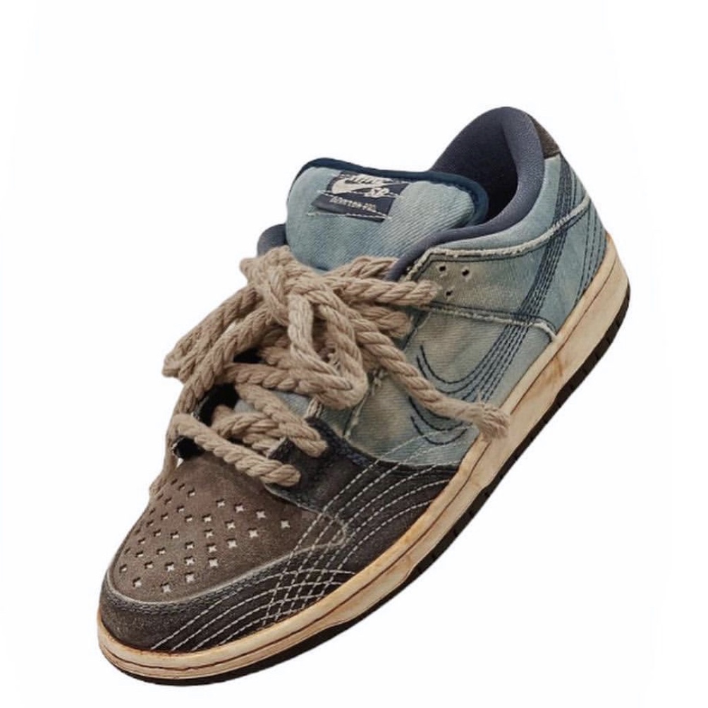 Nike SB Dunk Low Pro Mystic Navy 착용 스타일 - 3