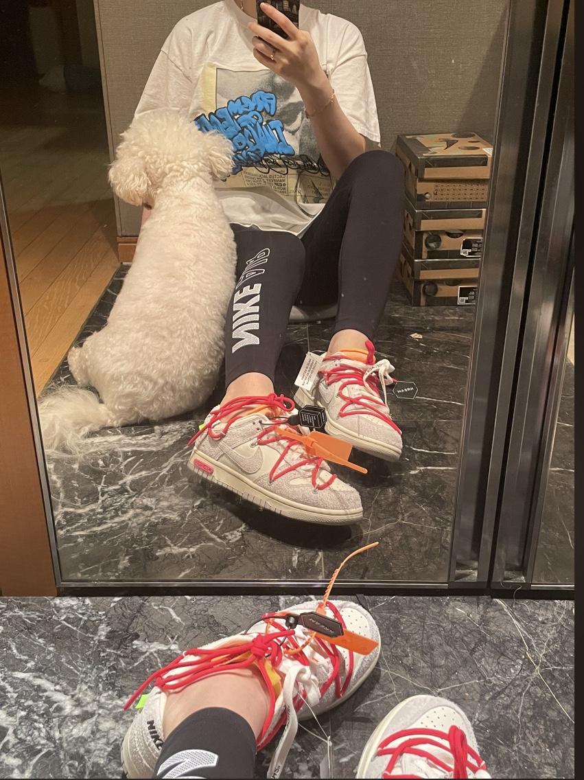 Nike x Off-White Dunk Low The 50 - Lot 40, Nike x Off-White Dunk Low The 50 - Lot 18 착용 스타일 - 1