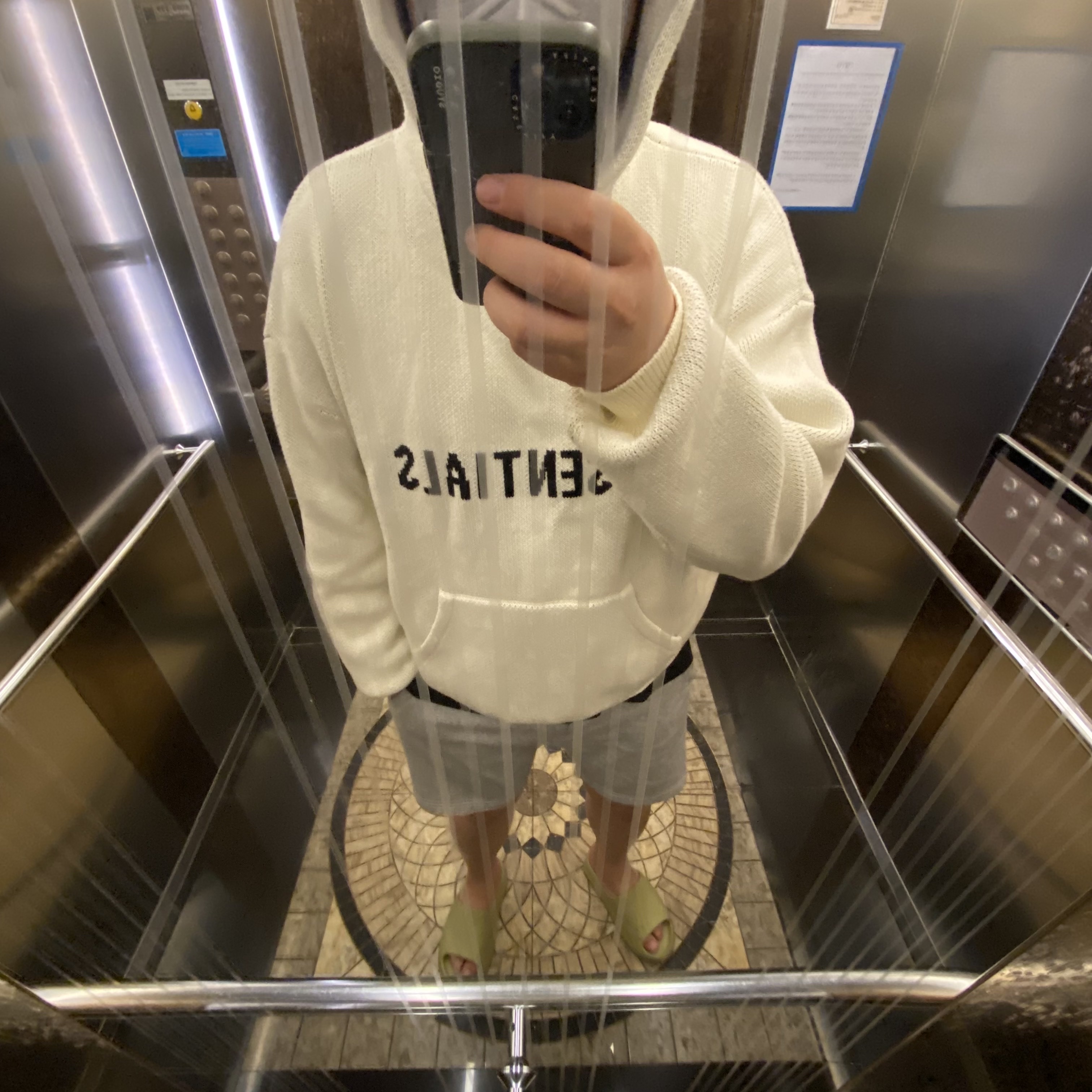 Essentials Knit Hoodie Oatmeal - 20FW, Adidas Yeezy Slide Resin 2021 착용 스타일