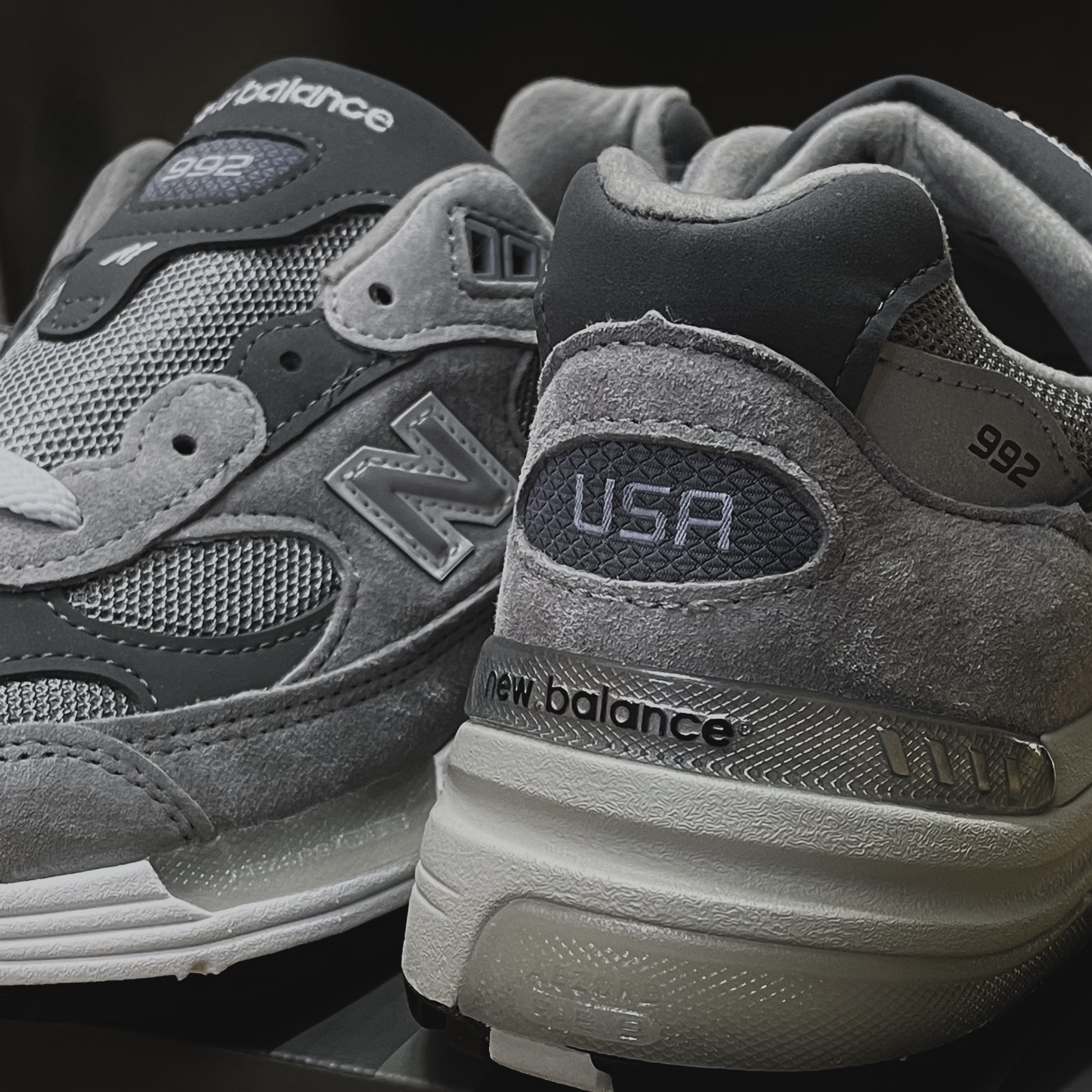 New Balance 992 Made in USA Grey - D Standard 착용 스타일