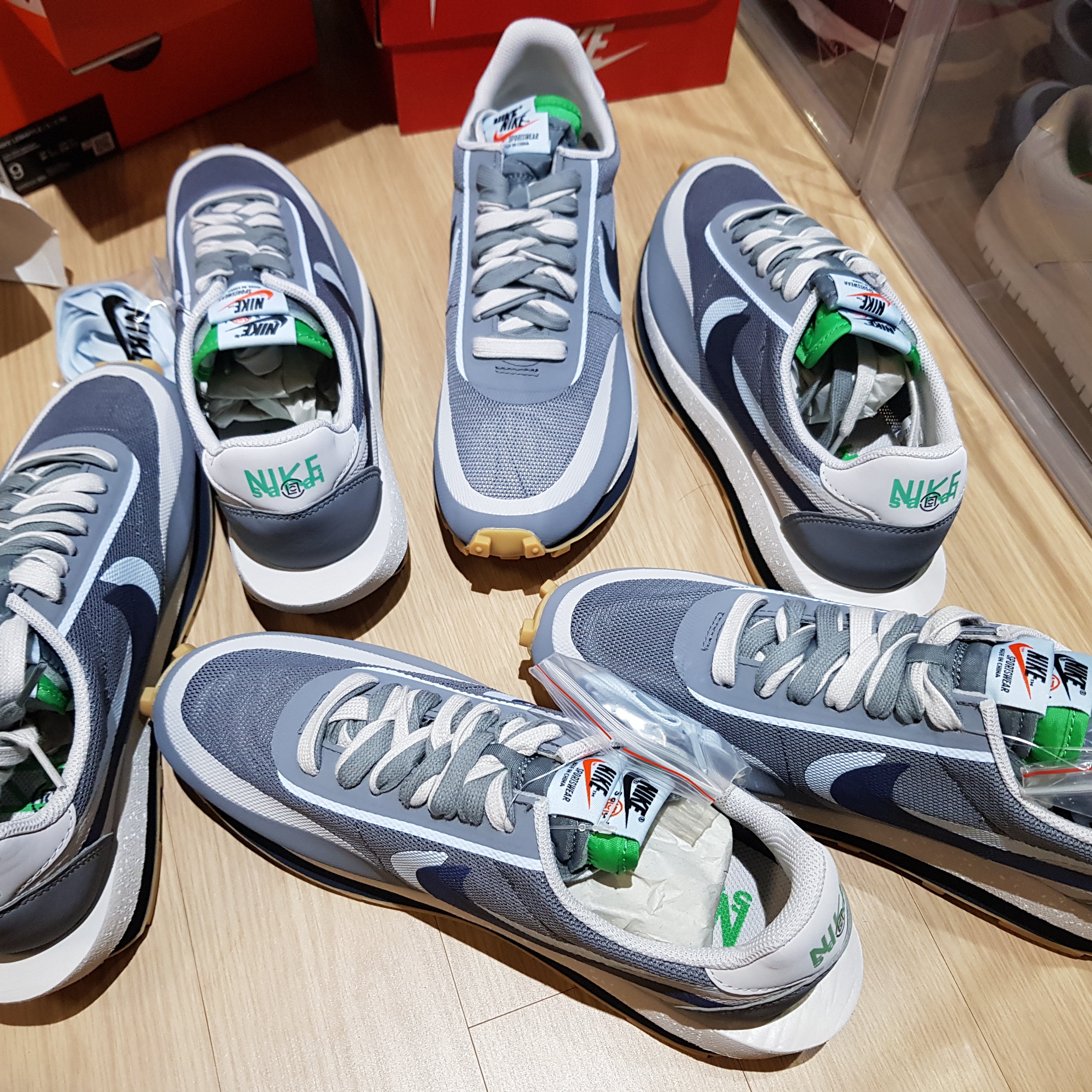 Nike x Sacai x Clot LDWaffle Cool Grey 착용 스타일