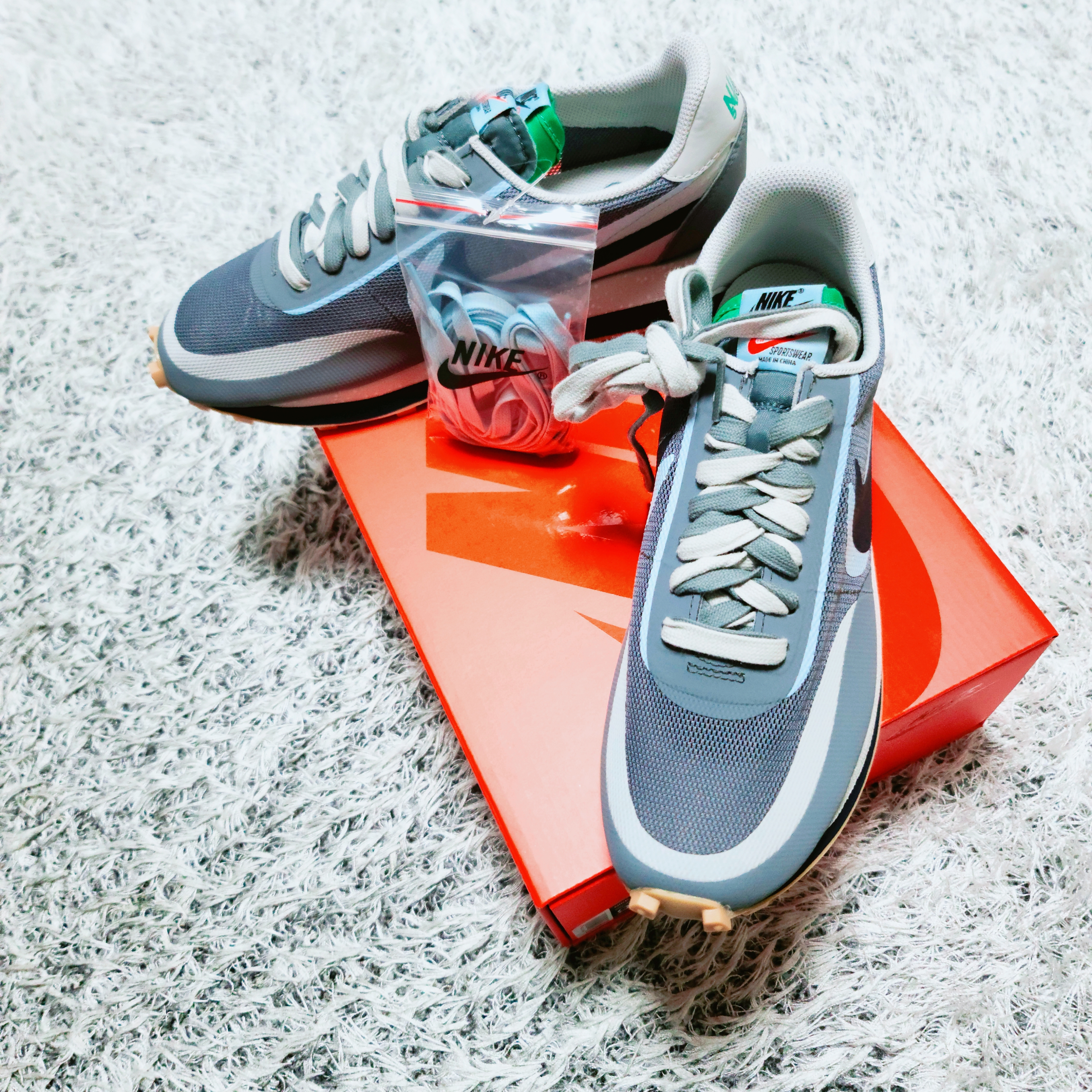 Nike x Sacai x Clot LDWaffle Cool Grey 착용 스타일