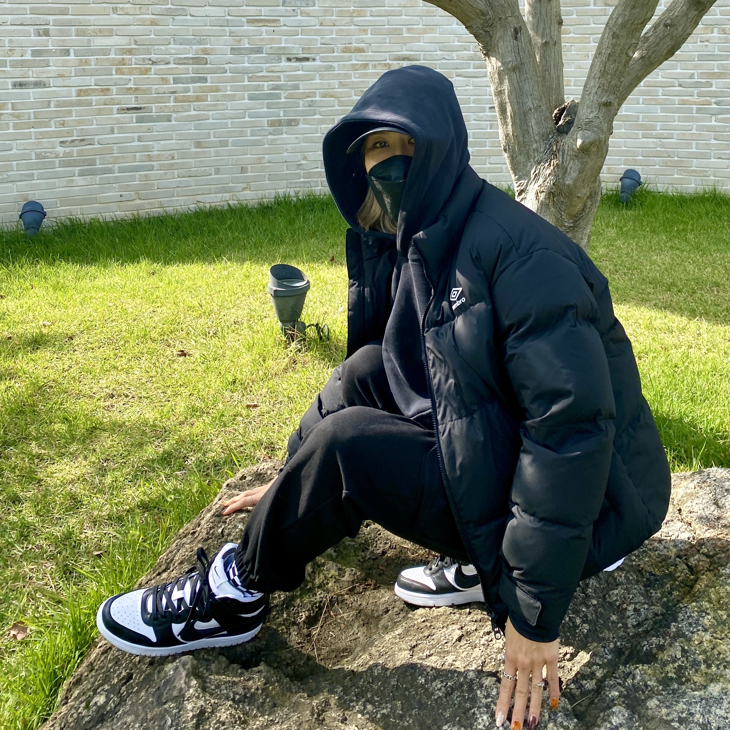 Nike x Ambush Dunk High Black, Supreme Leather Camp Cap Black - 21SS 착용 스타일