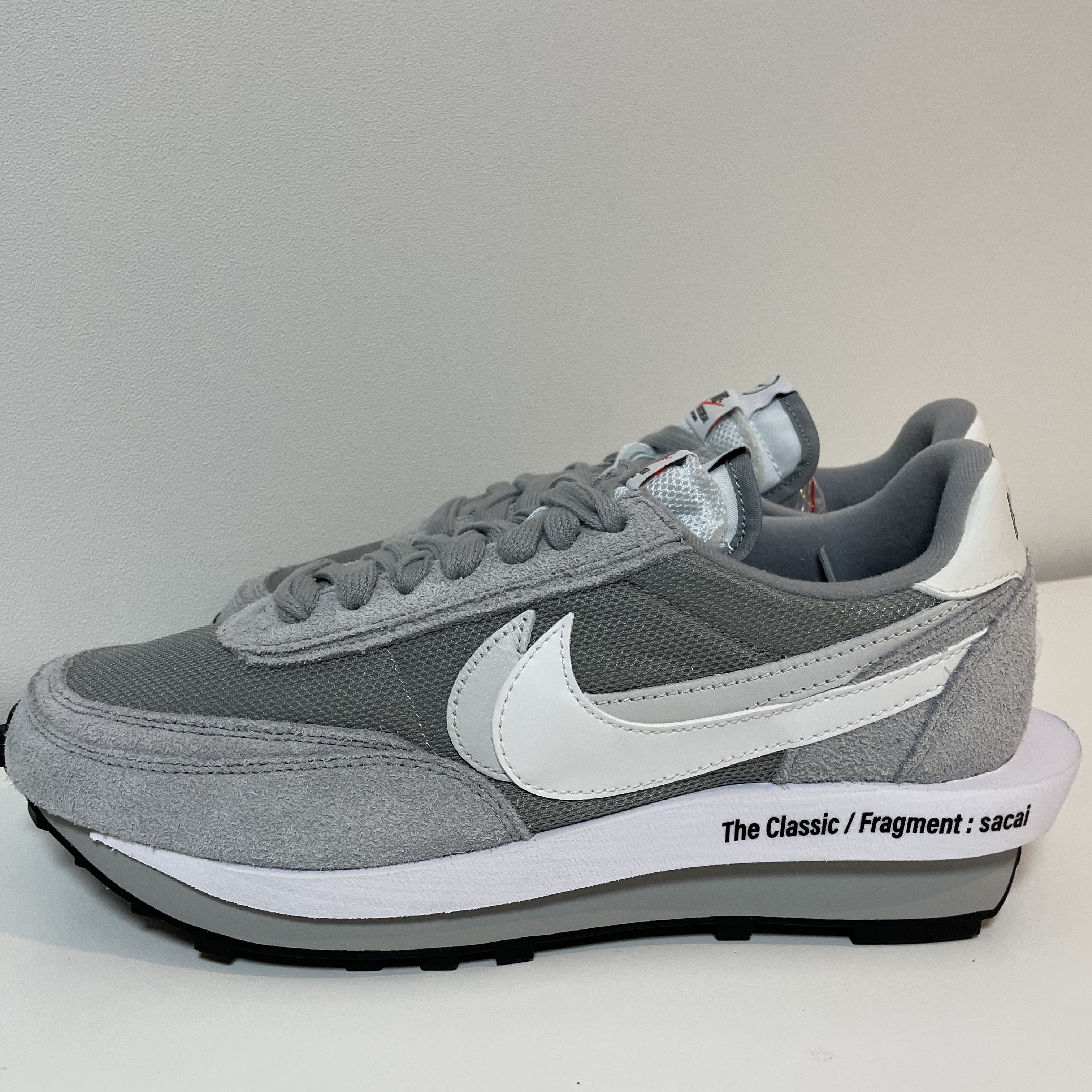 Nike x Sacai x Fragment LDWaffle Light Smoke Grey 착용 스타일 - 1