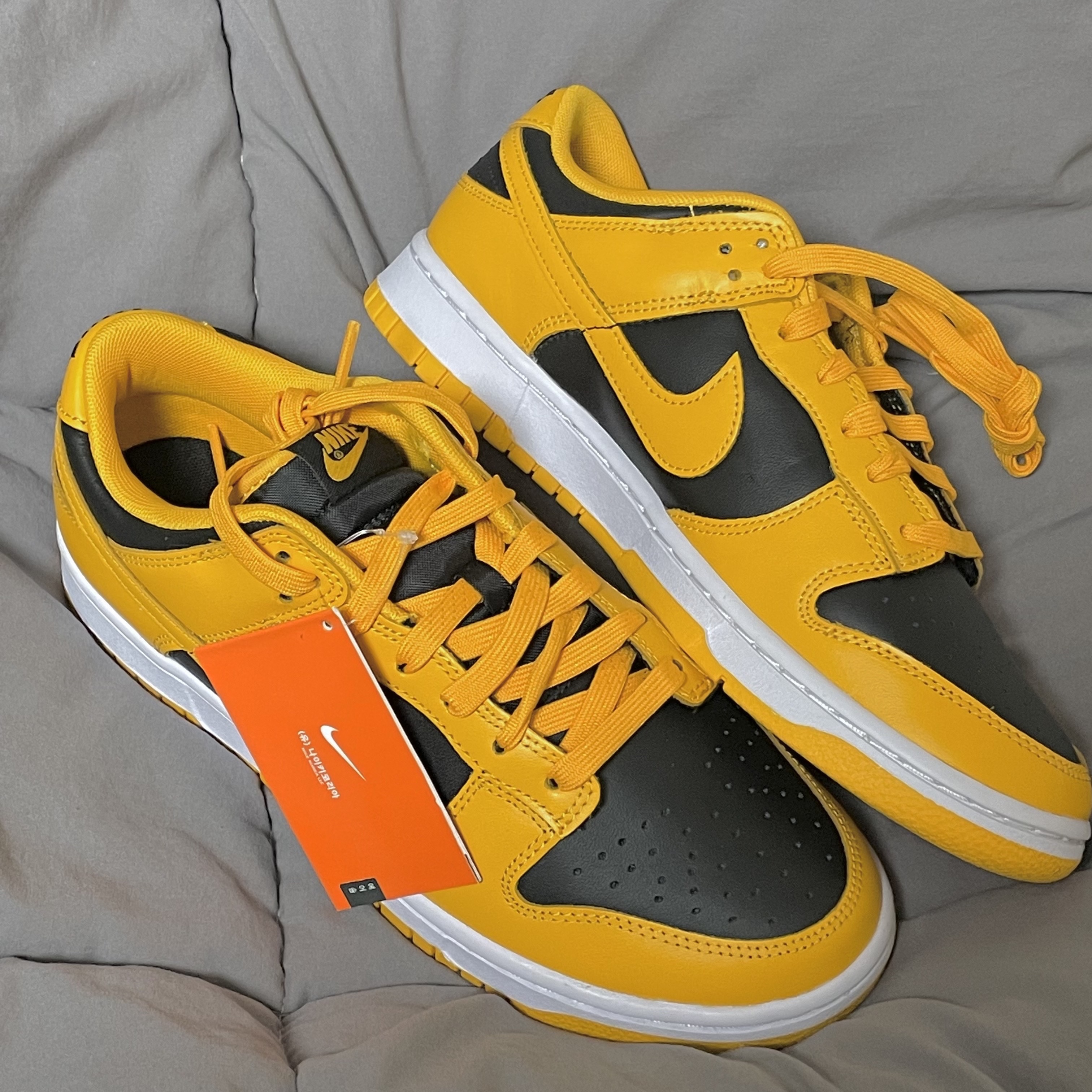 Nike Dunk Low Retro Championship Goldenrod 착용 스타일