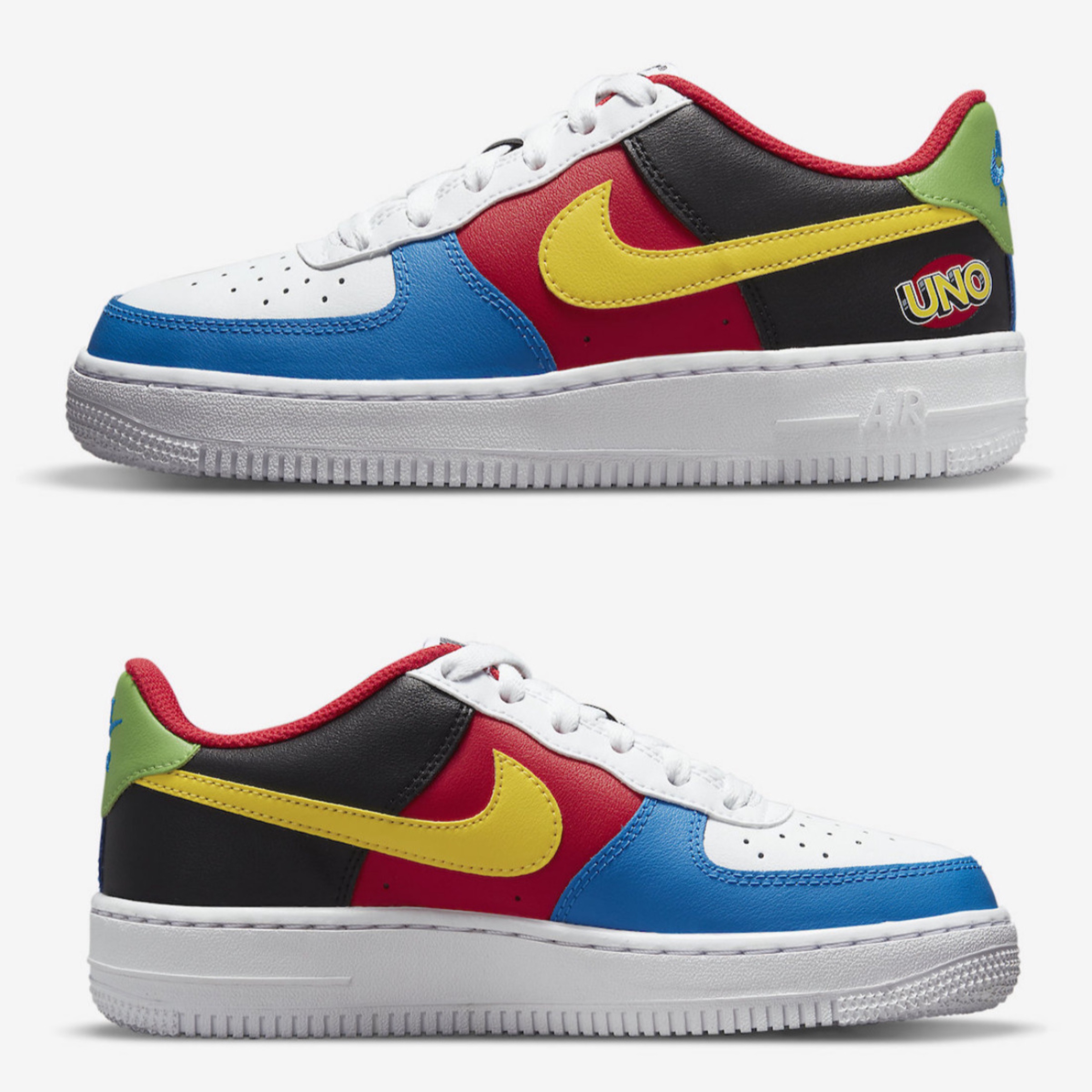 Nike x UNO Air Force 1 '07 QS White Yellow Zest 착용 스타일 - 3