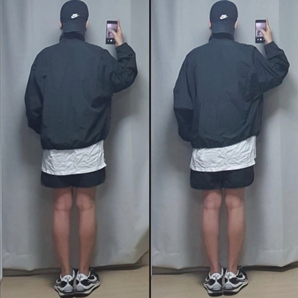 Essentials Track Jacket Black - 20FW, Essentials Volley Shorts Black - 21SS 착용 스타일 - 4
