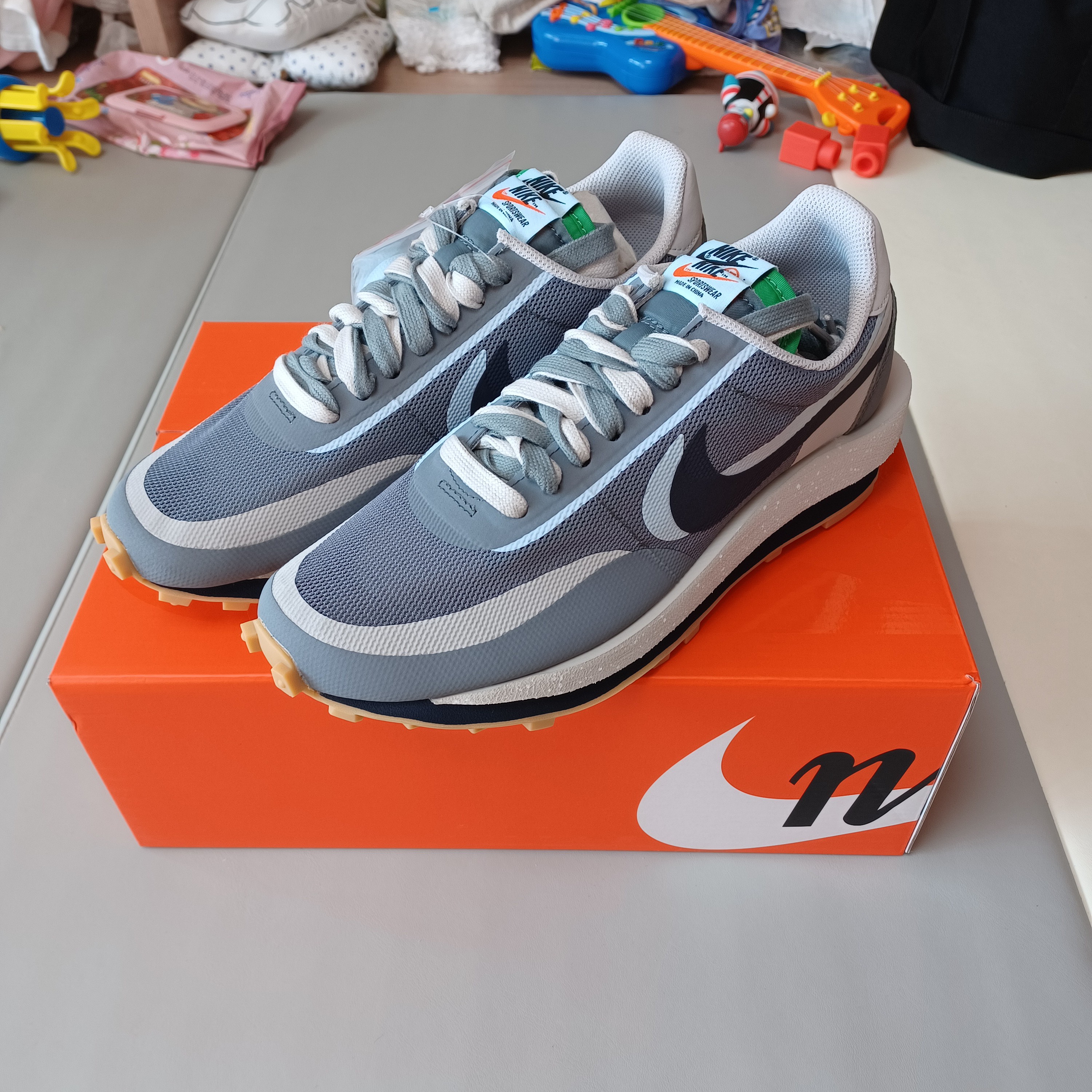 Nike x Sacai x Clot LDWaffle Cool Grey 착용 스타일