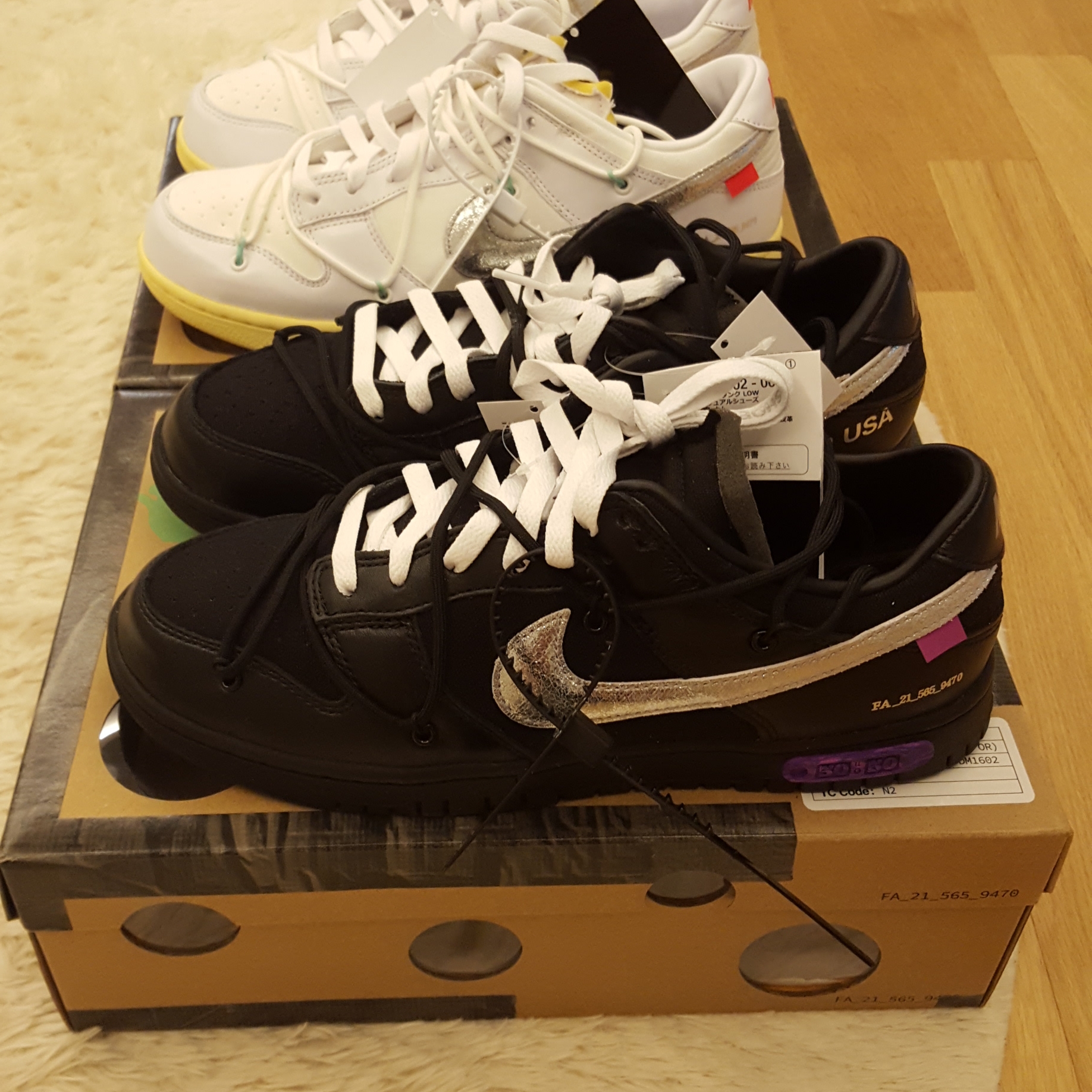 Nike x Off-White Dunk Low The 50 - Lot 1, Nike x Off-White Dunk Low The 50 - Lot 50 착용 스타일 - 5