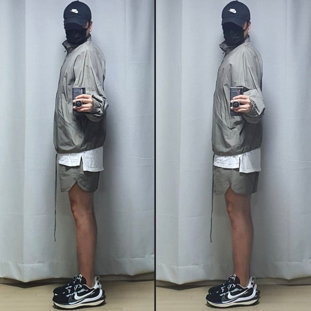 Essentials Track Jacket Cement - 20FW, Essentials Volley Shorts Cement - 20FW 착용 스타일 - 3