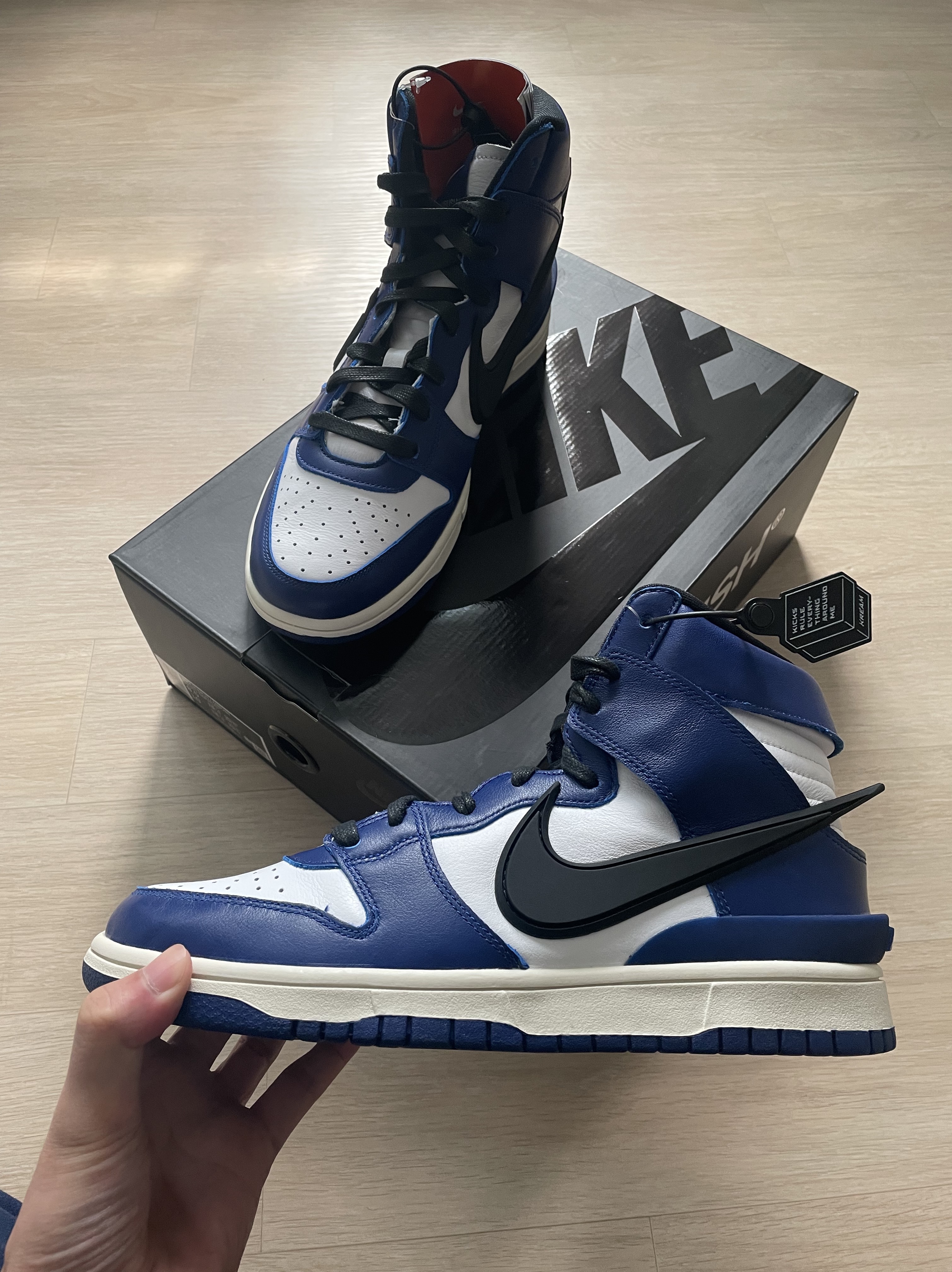 Nike x Ambush Dunk High Deep Royal Blue 착용 스타일 - 1