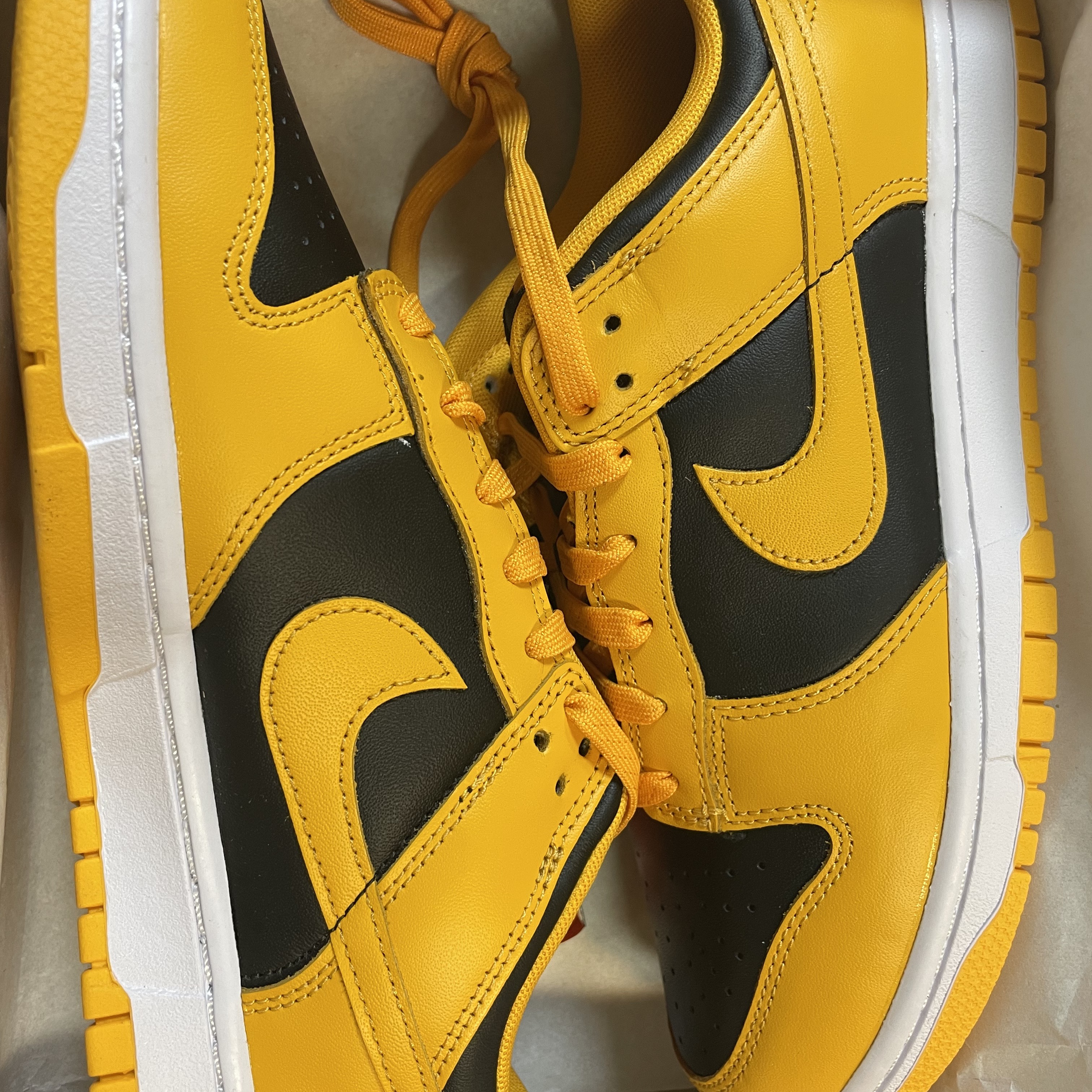 Nike Dunk Low Retro Championship Goldenrod 착용 스타일