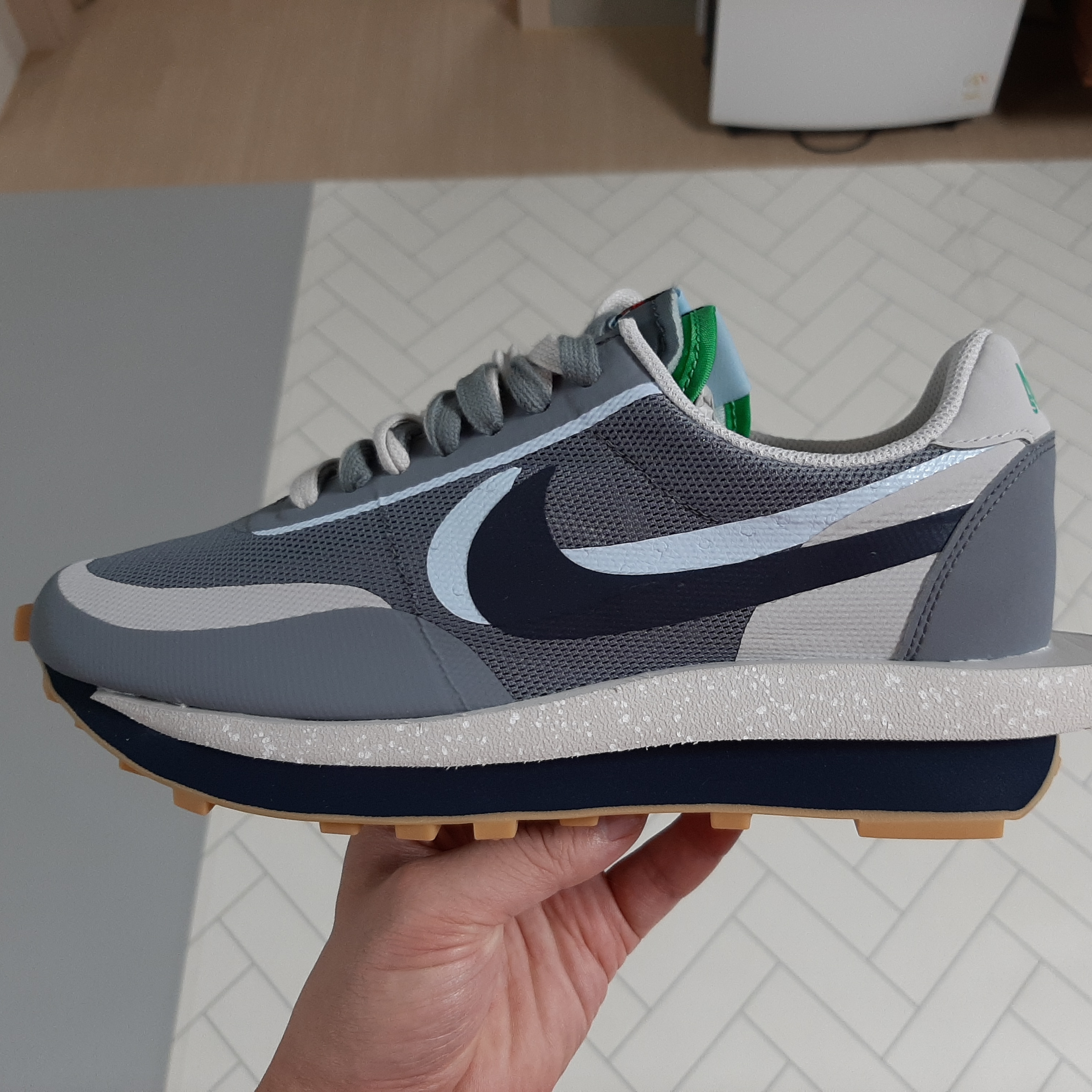 Nike x Sacai x Clot LDWaffle Cool Grey 착용 스타일
