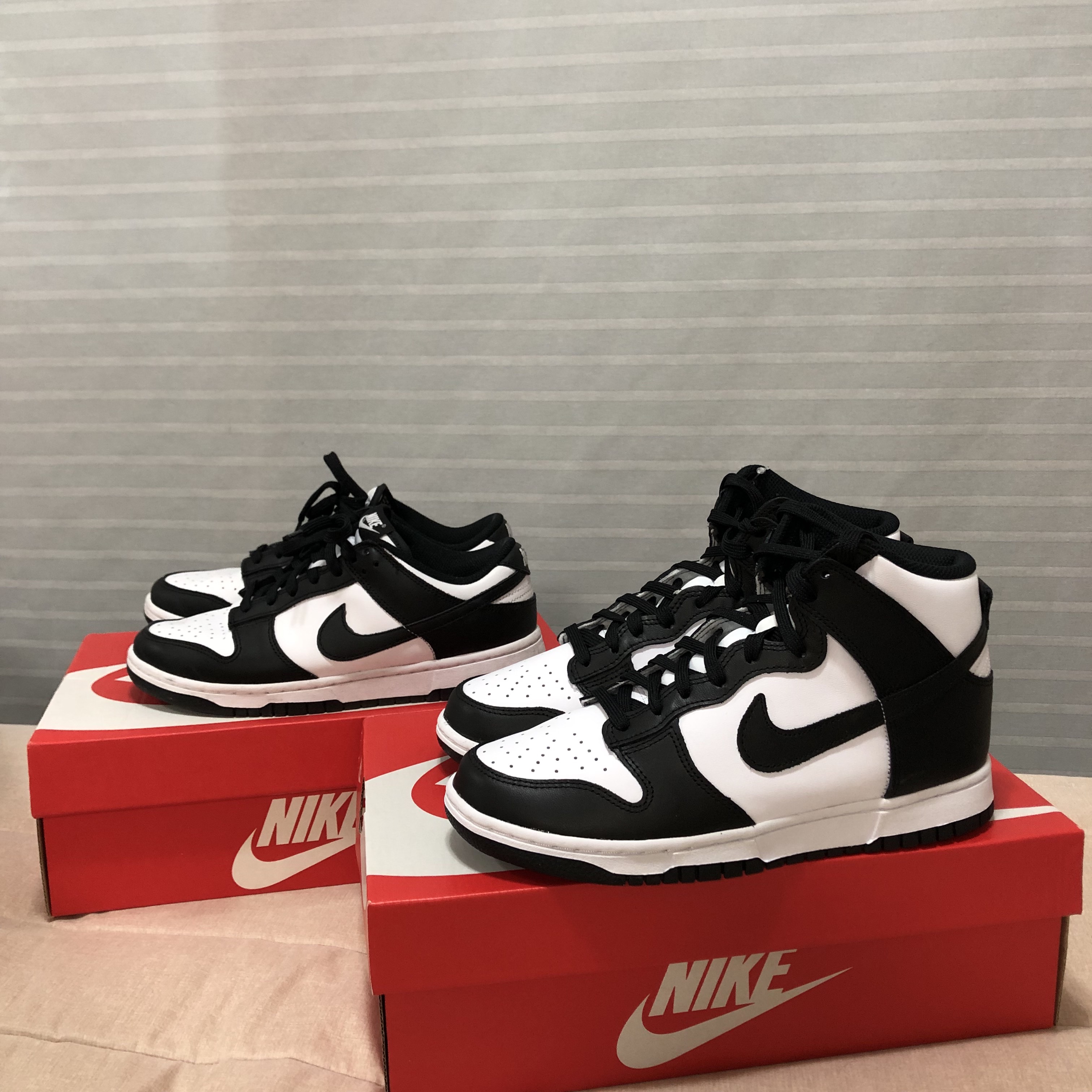 (W) Nike Dunk Low Black, (W) Nike Dunk High Black and White 착용 스타일