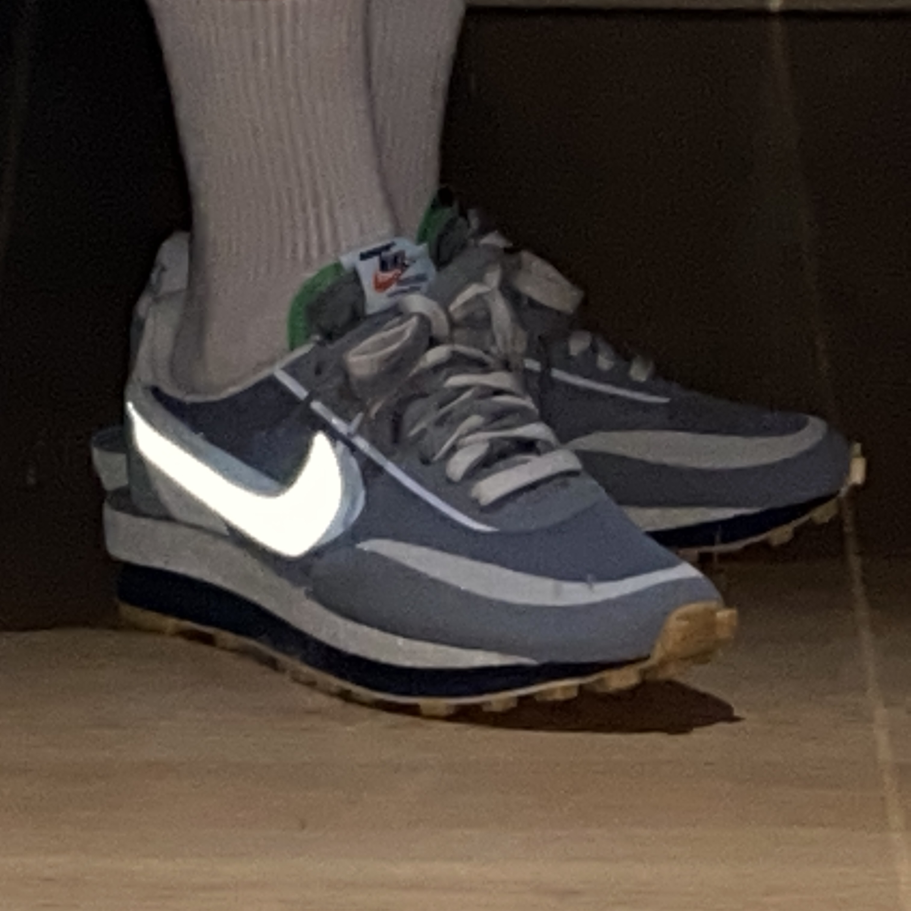 Nike x Sacai x Clot LDWaffle Cool Grey 착용 스타일 - 2