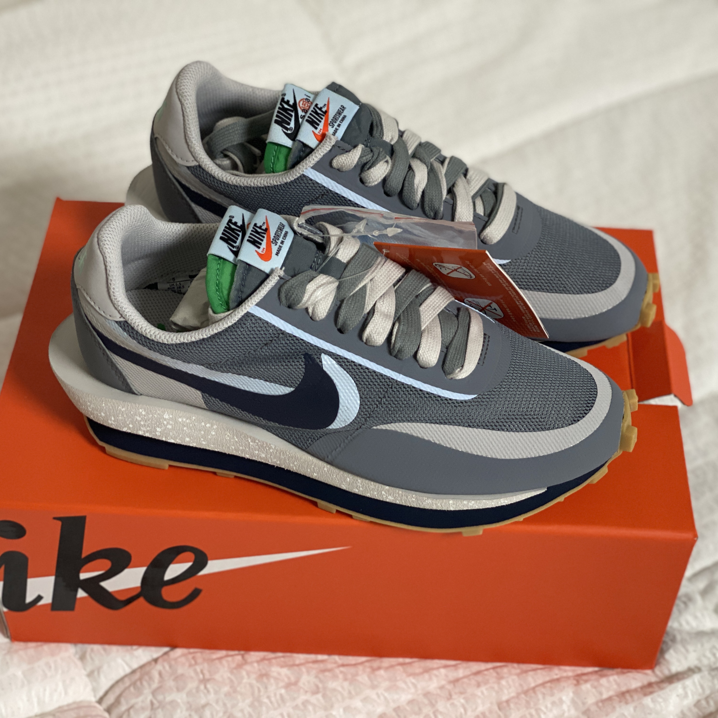Nike x Sacai x Clot LDWaffle Cool Grey 착용 스타일