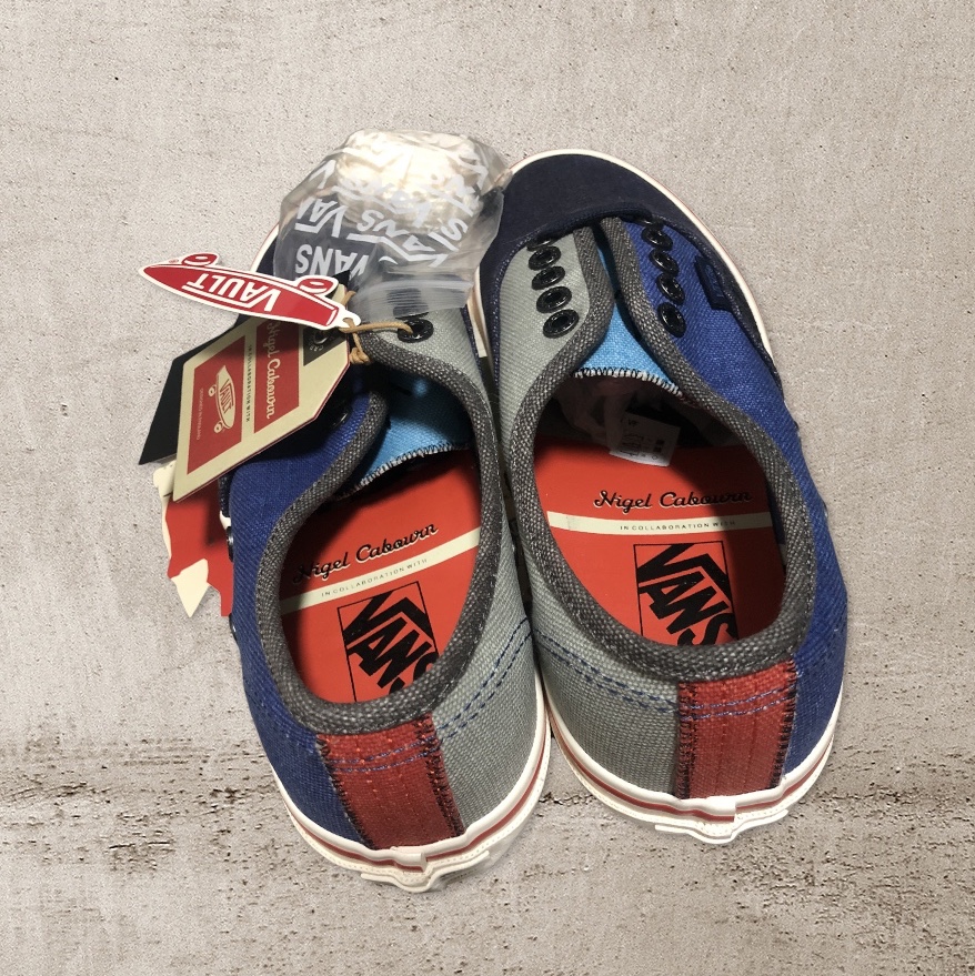 Vans Vault x Nigel Cabourn OG Authentic LX Crazy Navy Mix 착용 스타일 - 2