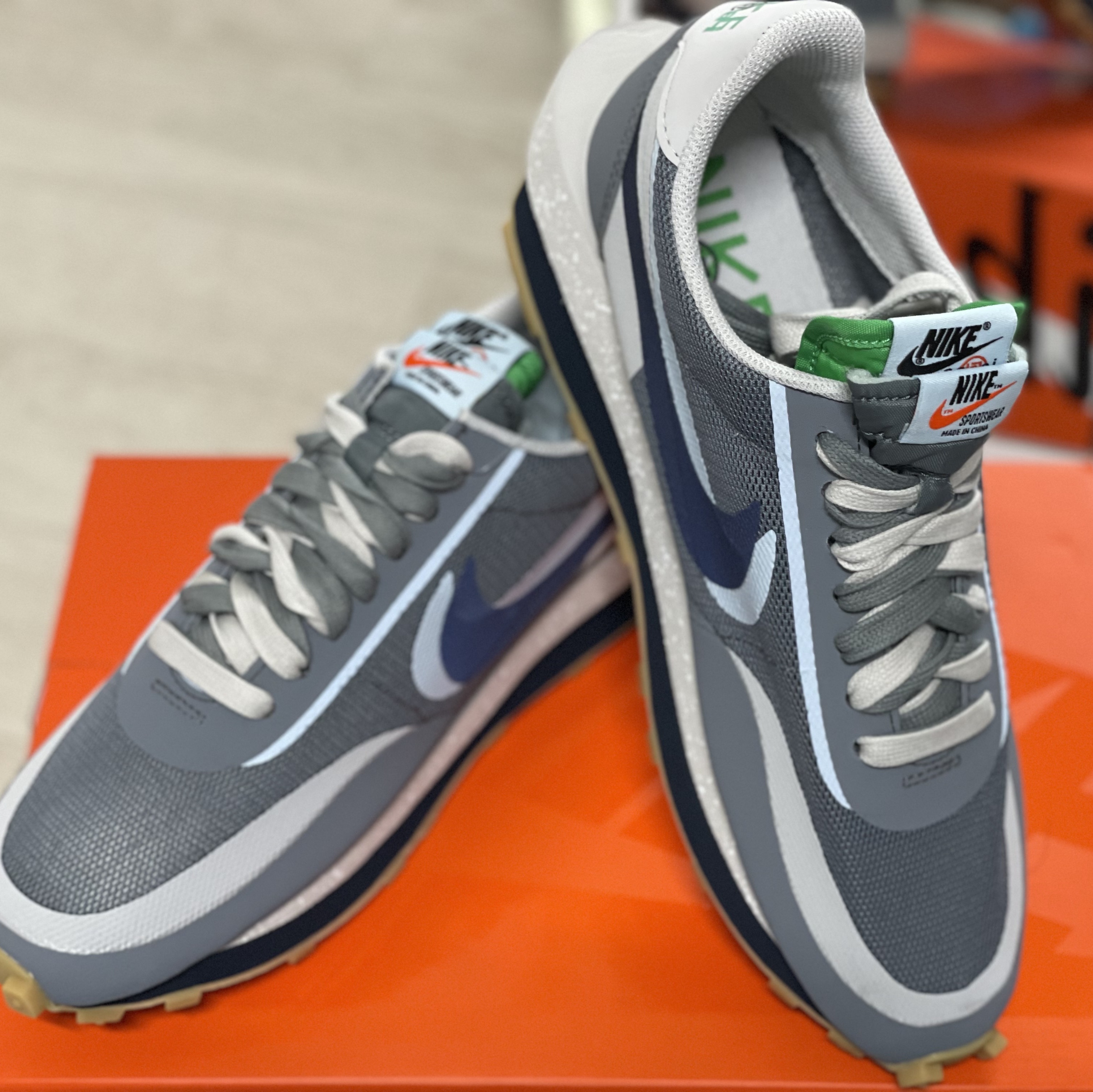 Nike x Sacai x Clot LDWaffle Cool Grey 착용 스타일