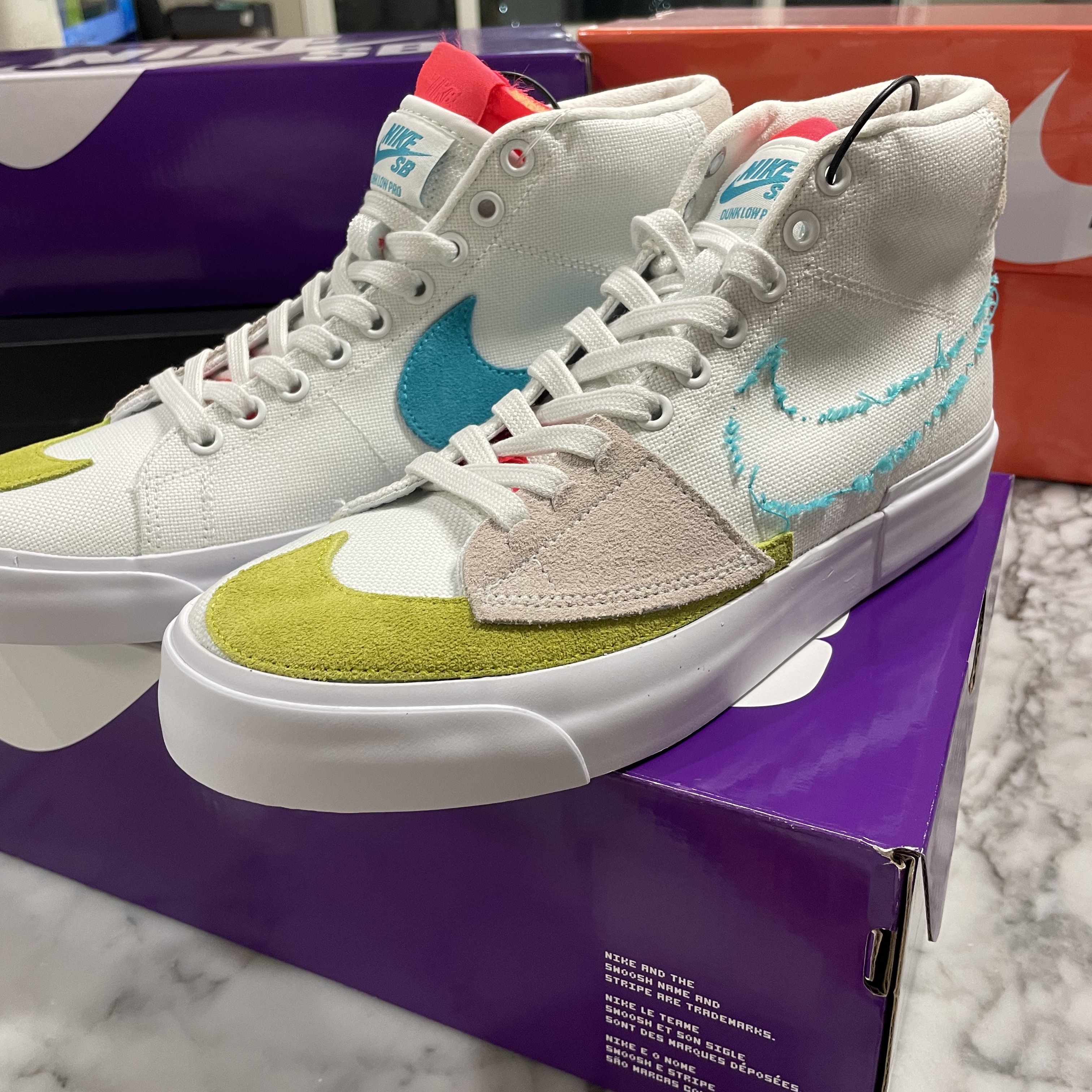 Nike SB Blazer Mid Edge Hack Pack Aqua 착용 스타일 - 1