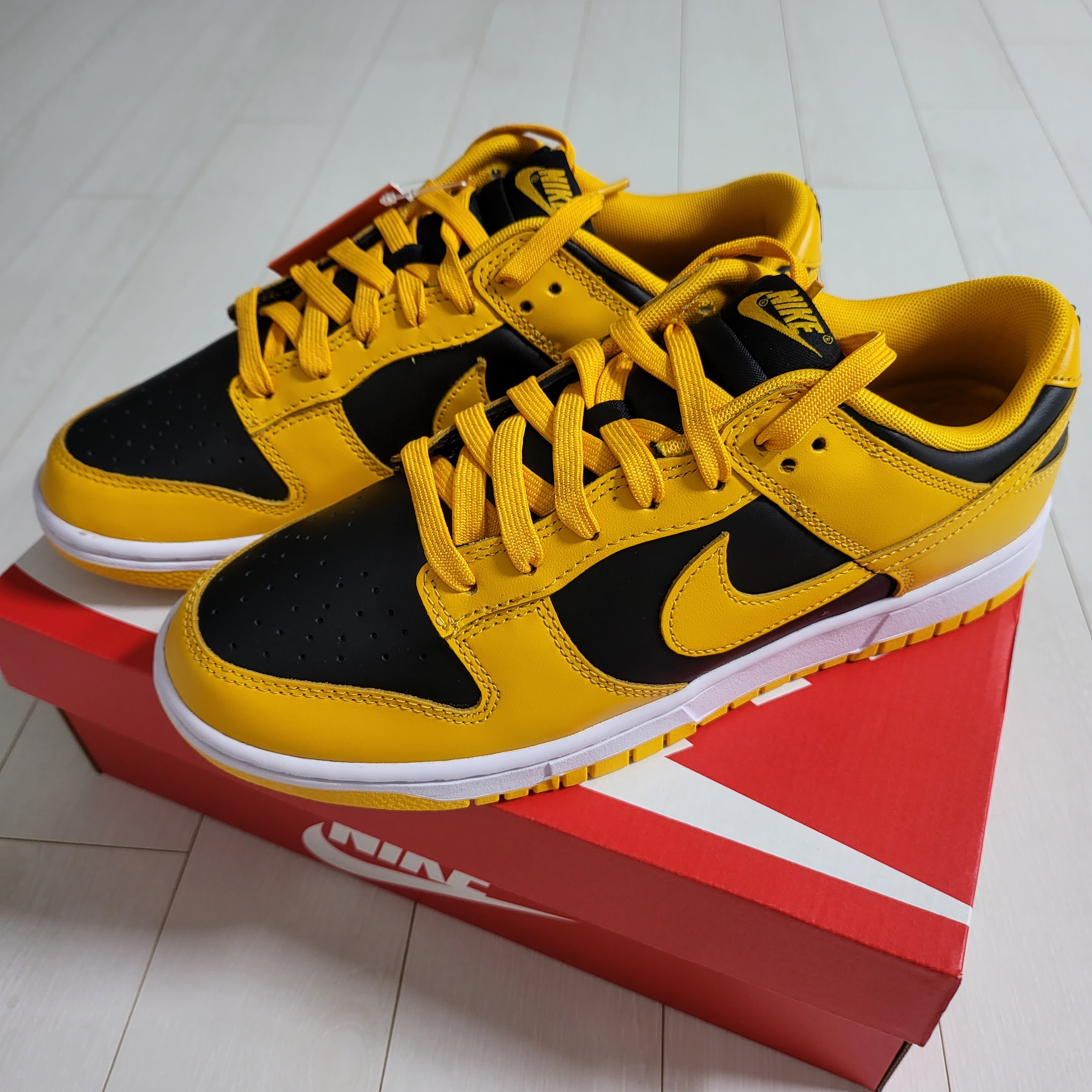 Nike Dunk Low Retro Championship Goldenrod 착용 스타일