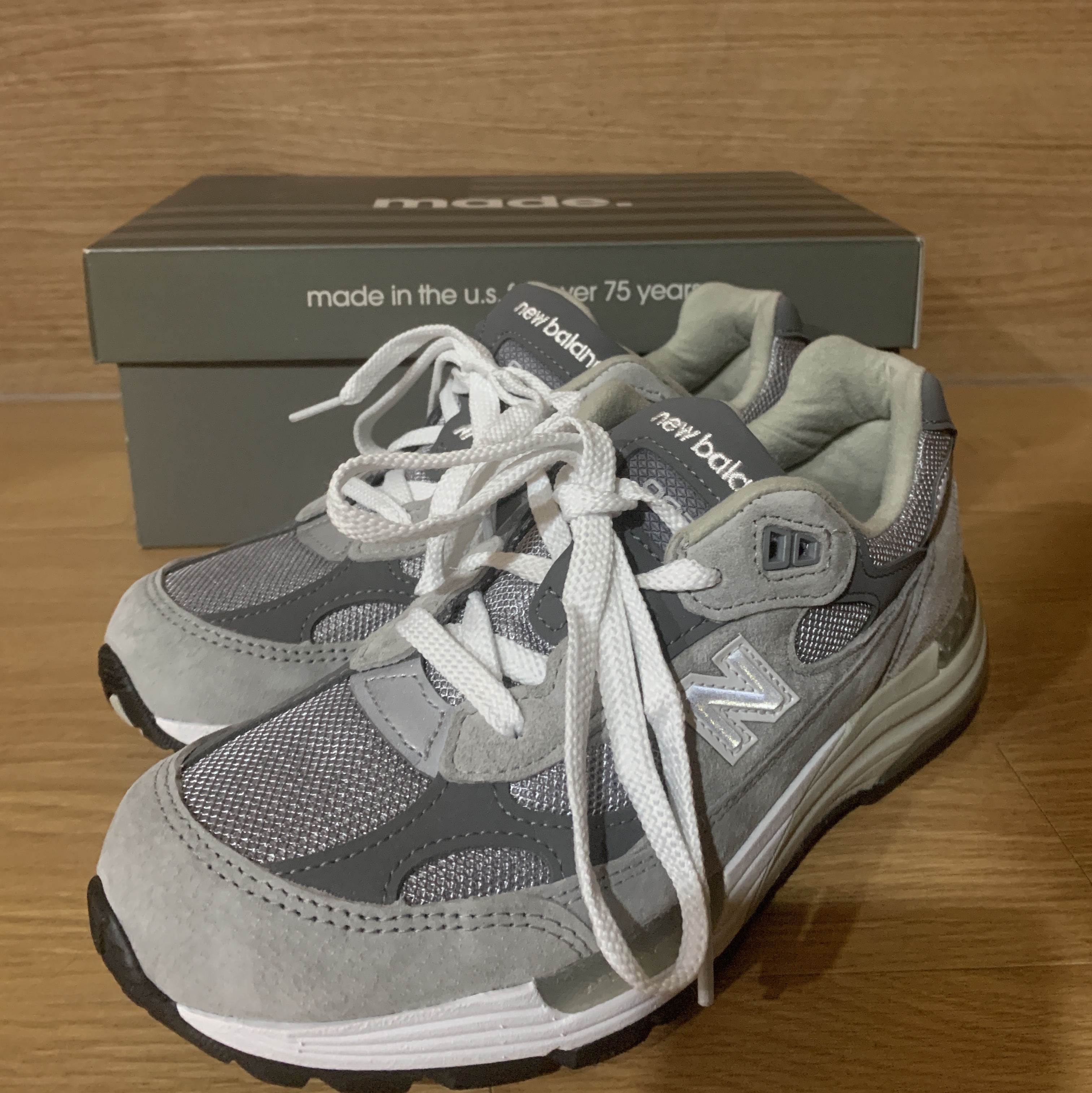New Balance 992 Made in USA Grey - D Standard 착용 스타일