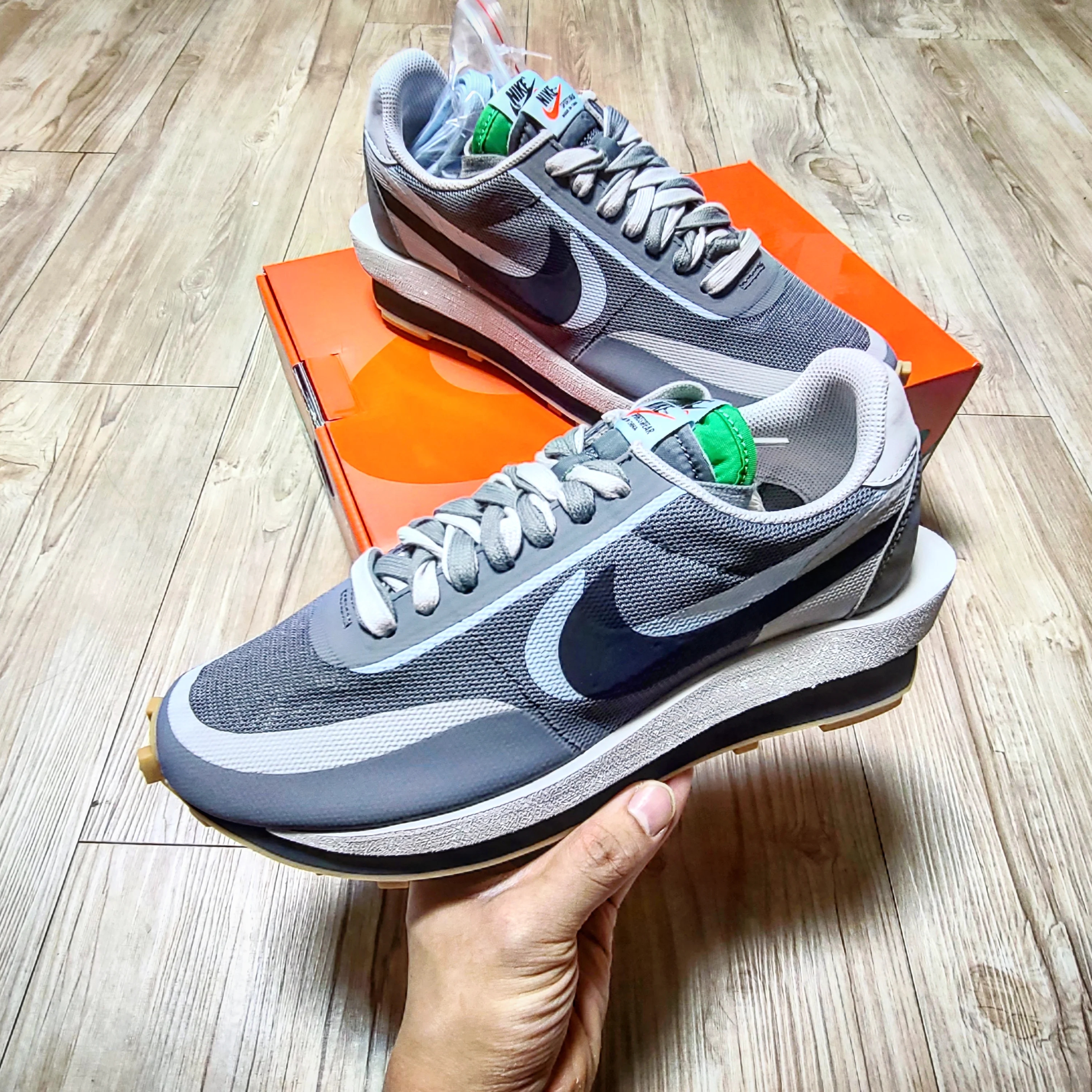 Nike x Sacai x Clot LDWaffle Cool Grey 착용 스타일