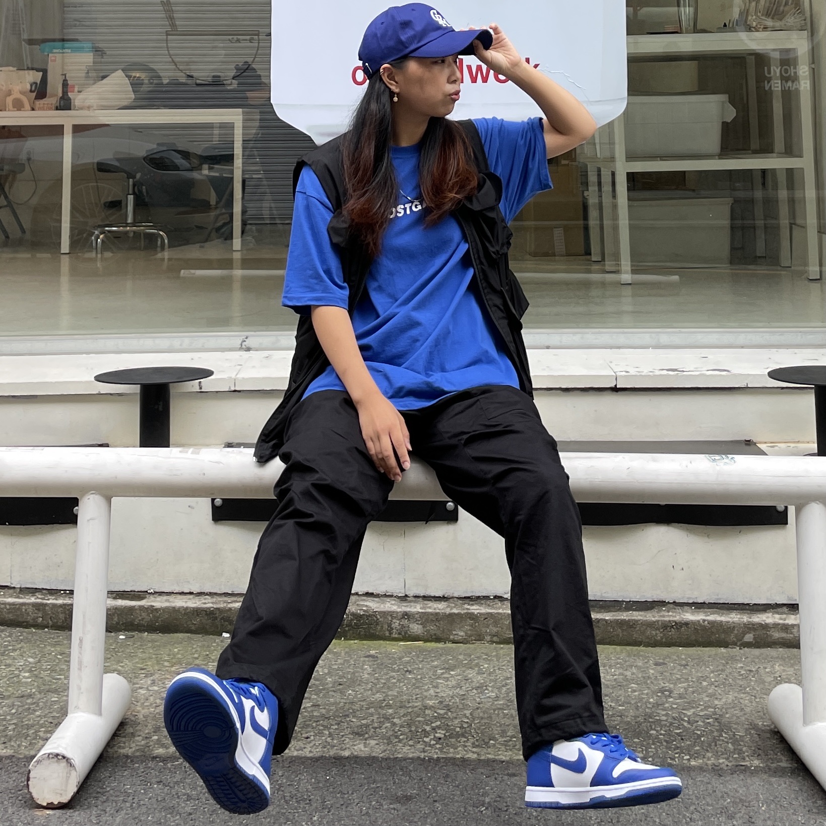 Nike Dunk High Retro Game Royal 착용 스타일 - 2