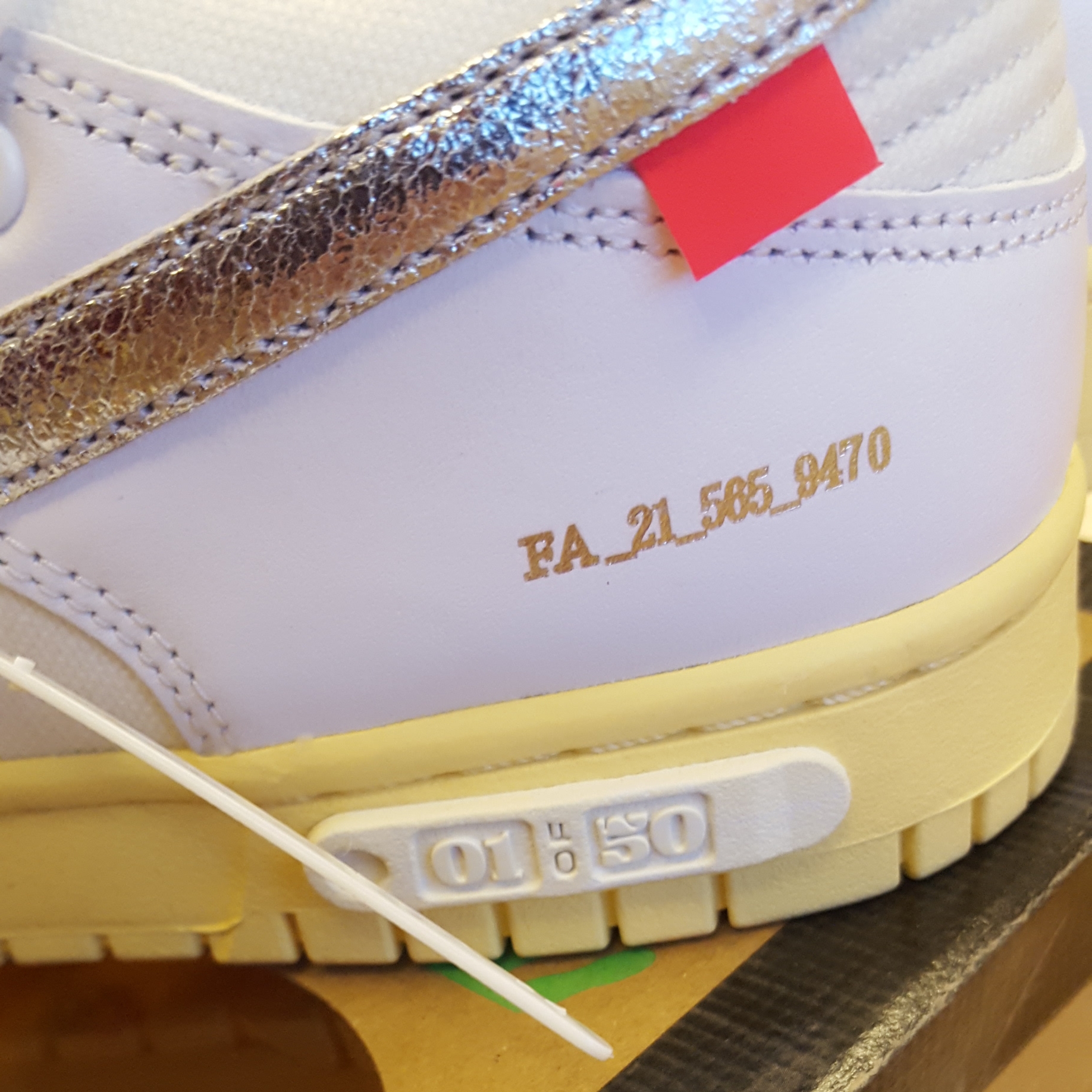 Nike x Off-White Dunk Low The 50 - Lot 1, Nike x Off-White Dunk Low The 50 - Lot 50 착용 스타일 - 1