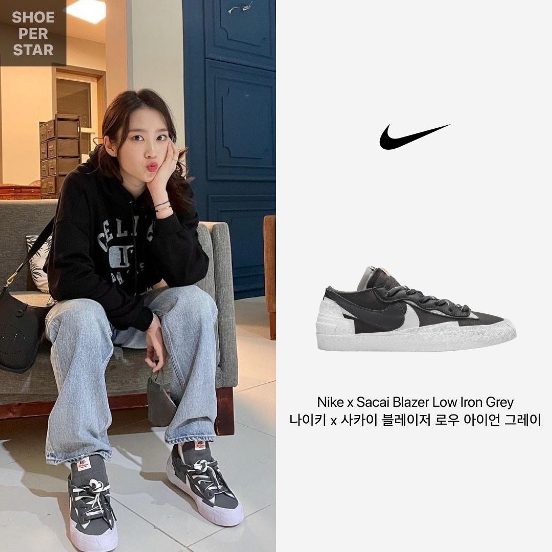 Nike x Sacai Blazer Low Iron Grey 착용 스타일 - 1