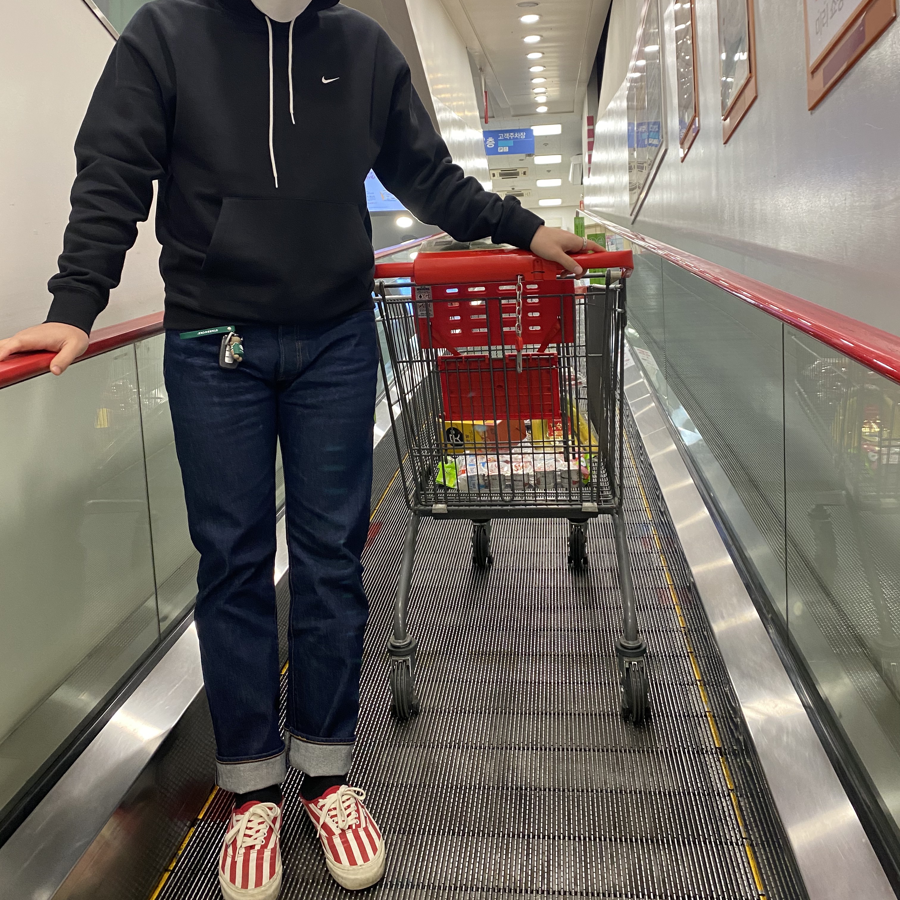 Vans Vault OG Style 43 LX Pinstripe Red, Nike NRG Solo Swoosh Fleece Hoodie Black White - US/EU 착용 스타일
