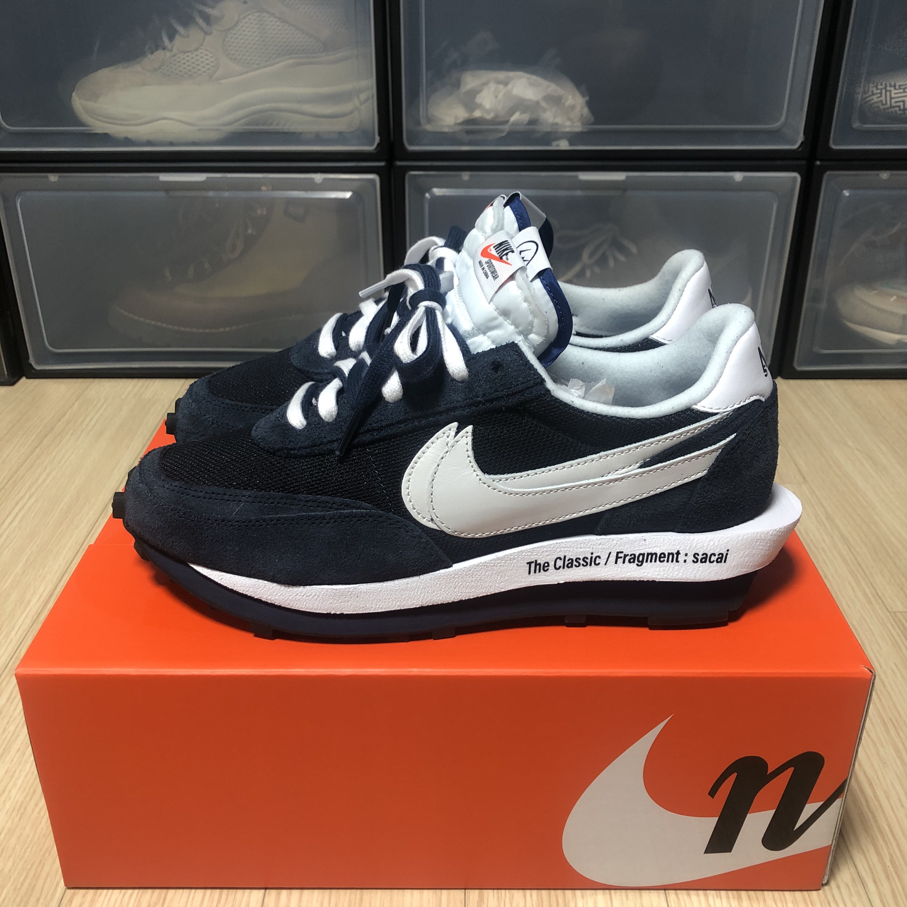 Nike x Sacai x Clot LDWaffle Cool Grey, Nike x Sacai x Clot LDWaffle Orange Blaze 착용 스타일 - 3