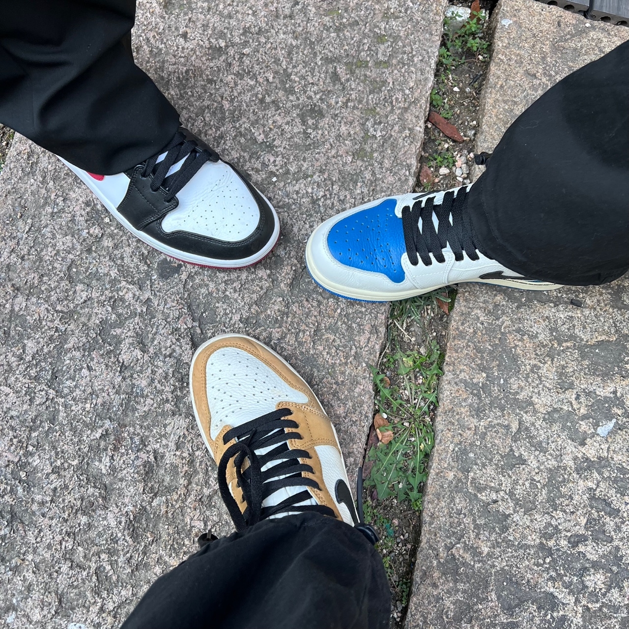 Jordan 1 x Travis Scott x Fragment Retro High OG SP Military Blue, Jordan 1 Retro High Rookie of the Year 착용 스타일