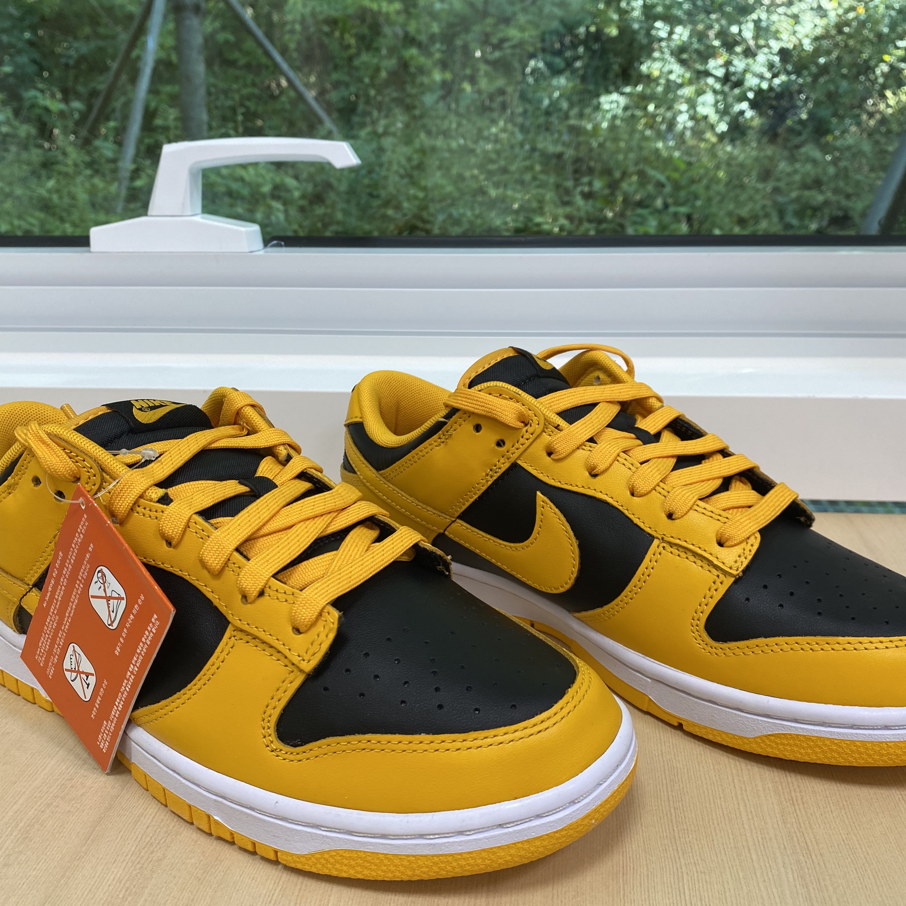 Nike Dunk Low Retro Championship Goldenrod 착용 스타일 - 1