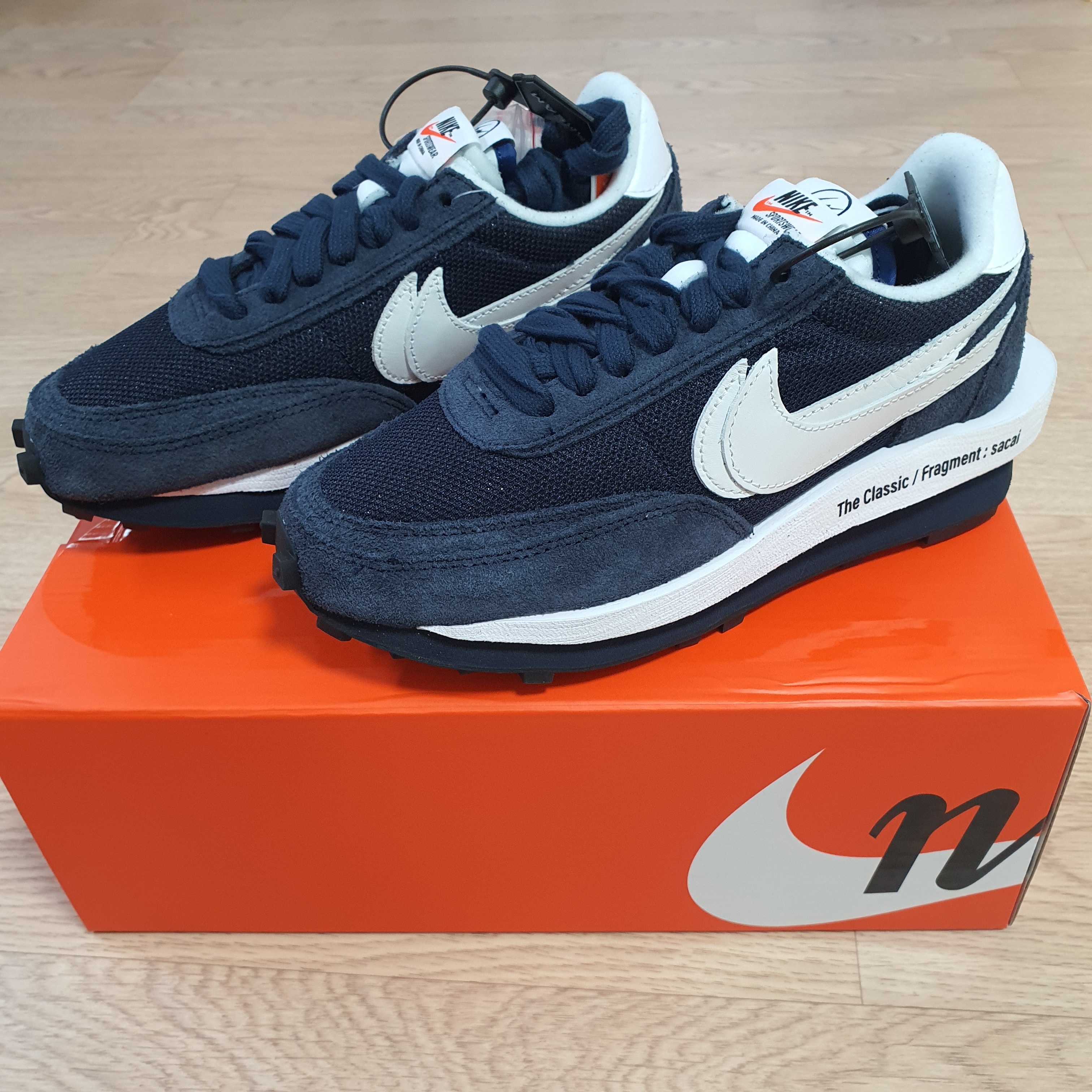 Nike x Sacai x Fragment LDWaffle Blackened Blue 착용 스타일