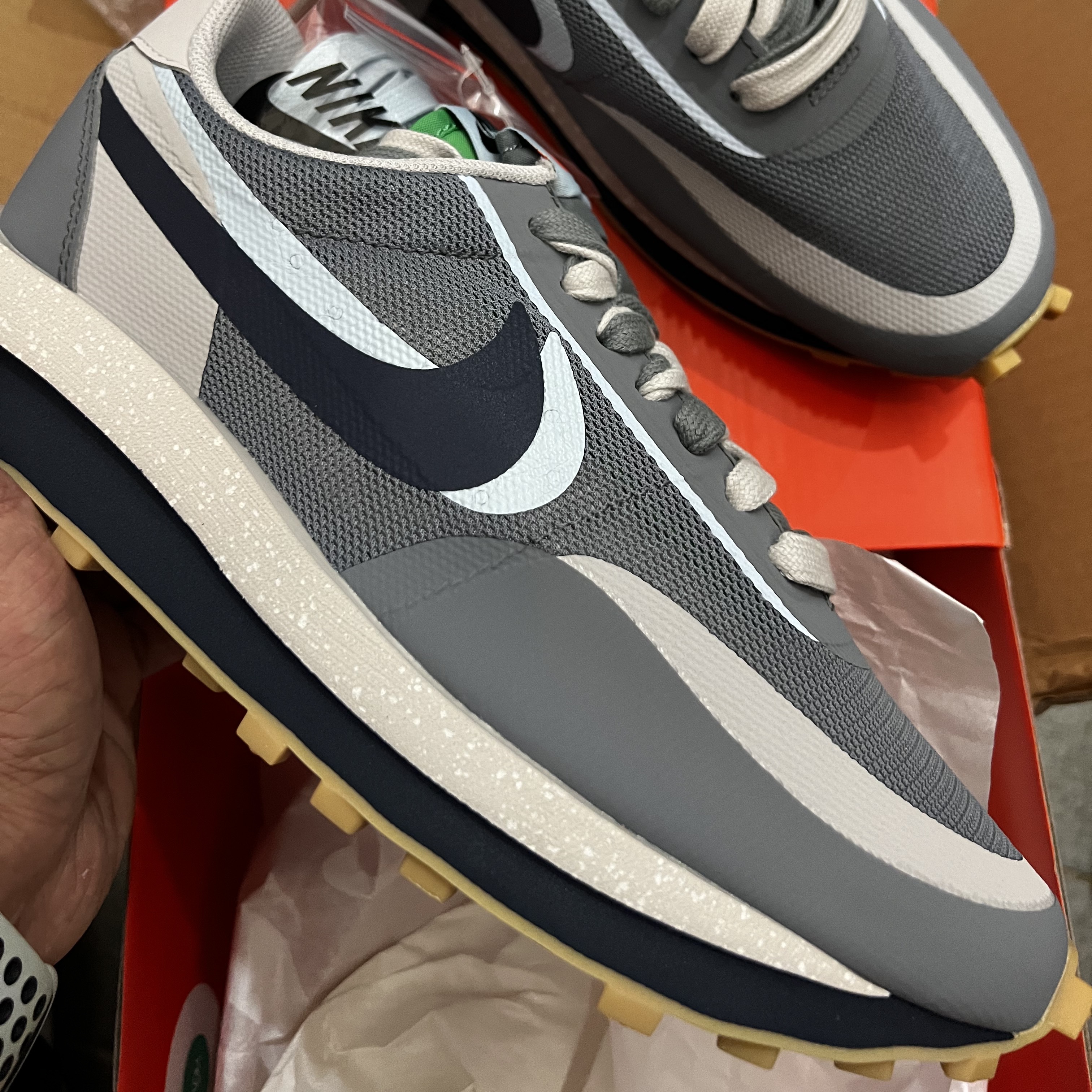 Nike x Sacai x Clot LDWaffle Cool Grey 착용 스타일