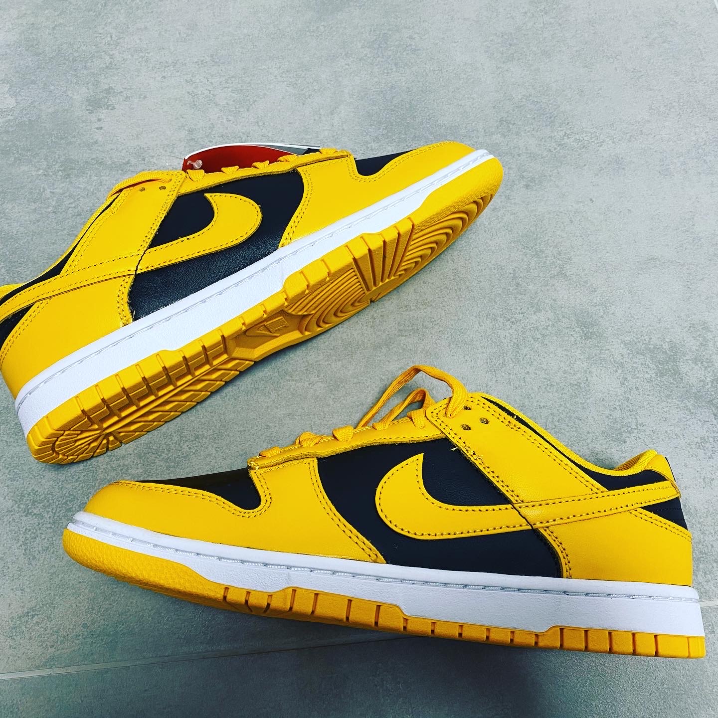 Nike Dunk Low Retro Championship Goldenrod 착용 스타일 - 2