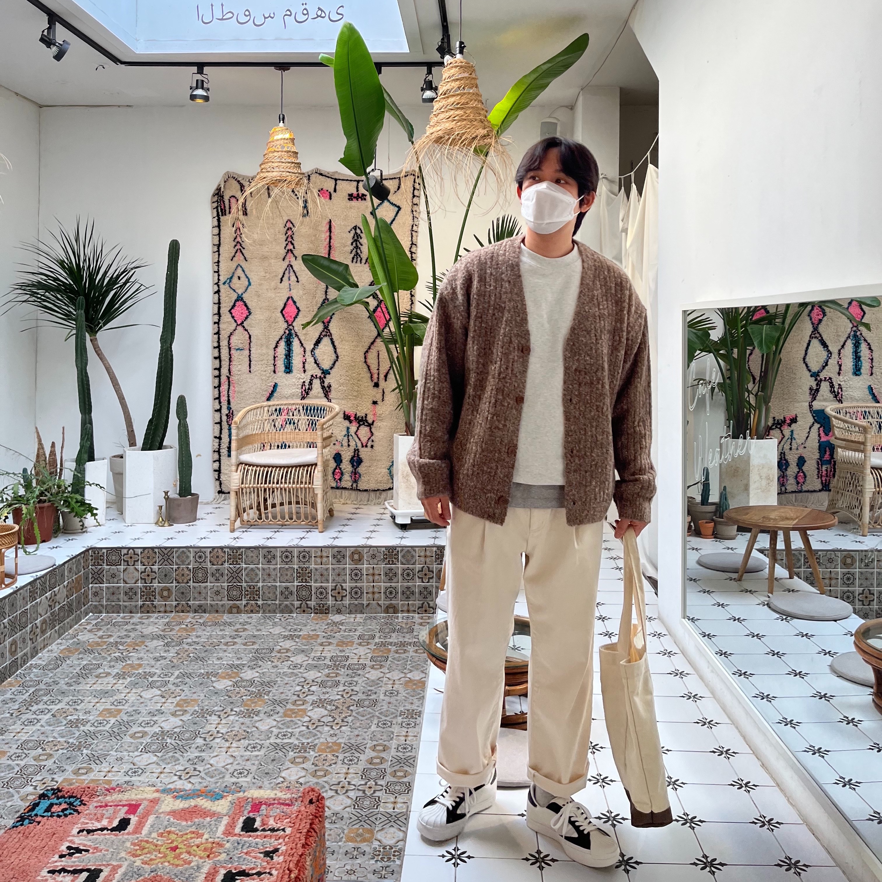 Y-3 Yohji Star White 착용 스타일