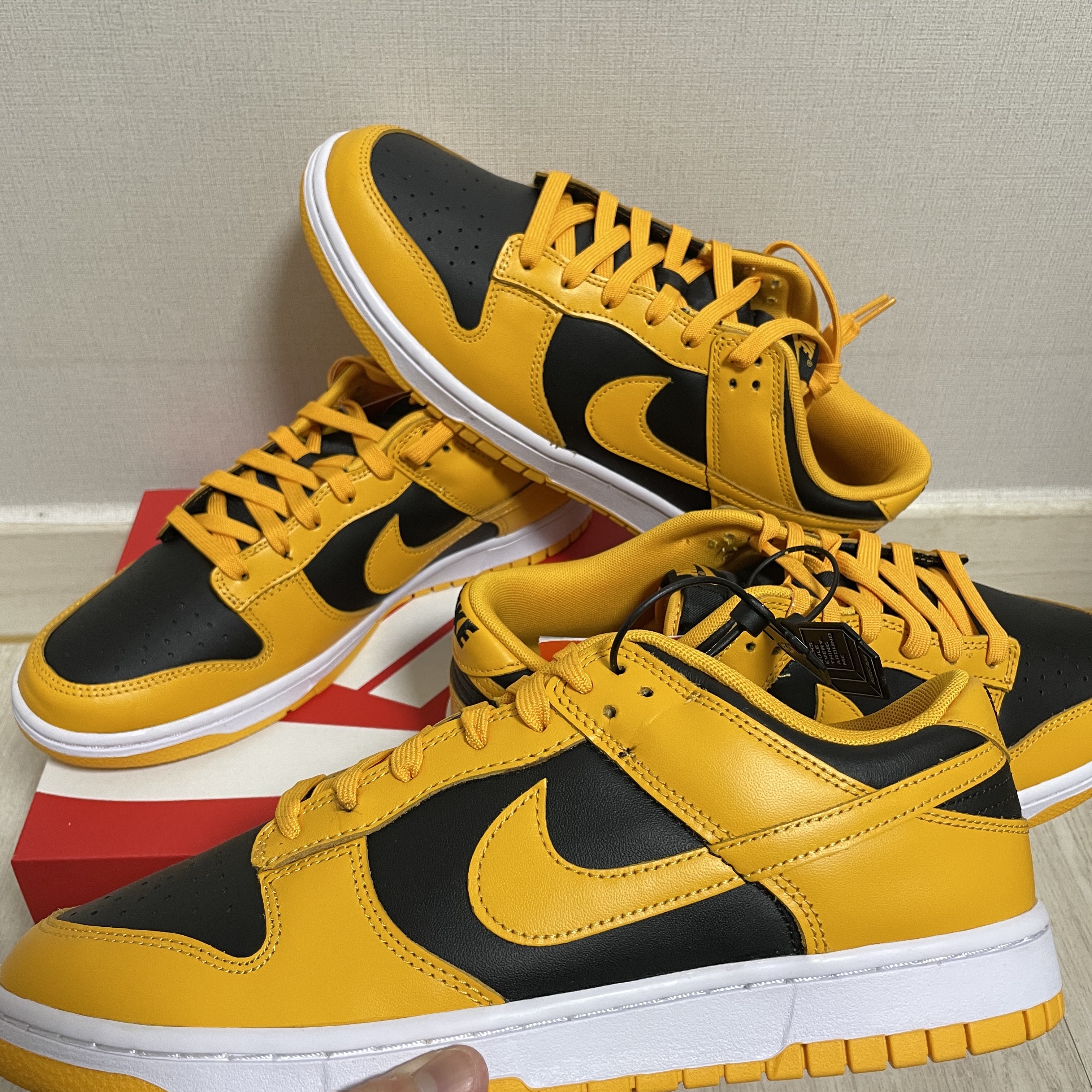 Nike Dunk Low Retro Championship Goldenrod 착용 스타일