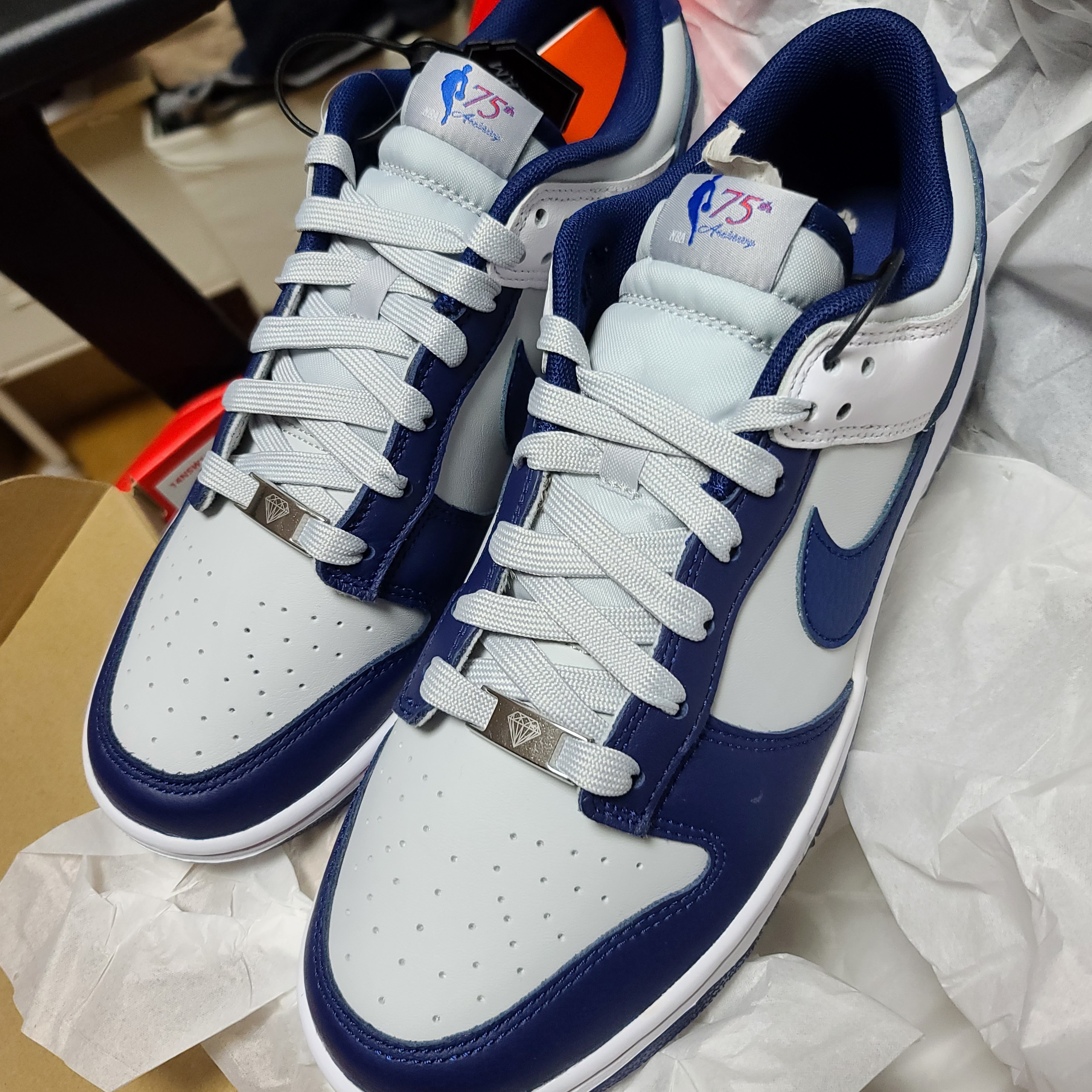 Nike x NBA Dunk Low Retro EMB Nets 착용 스타일 - 3