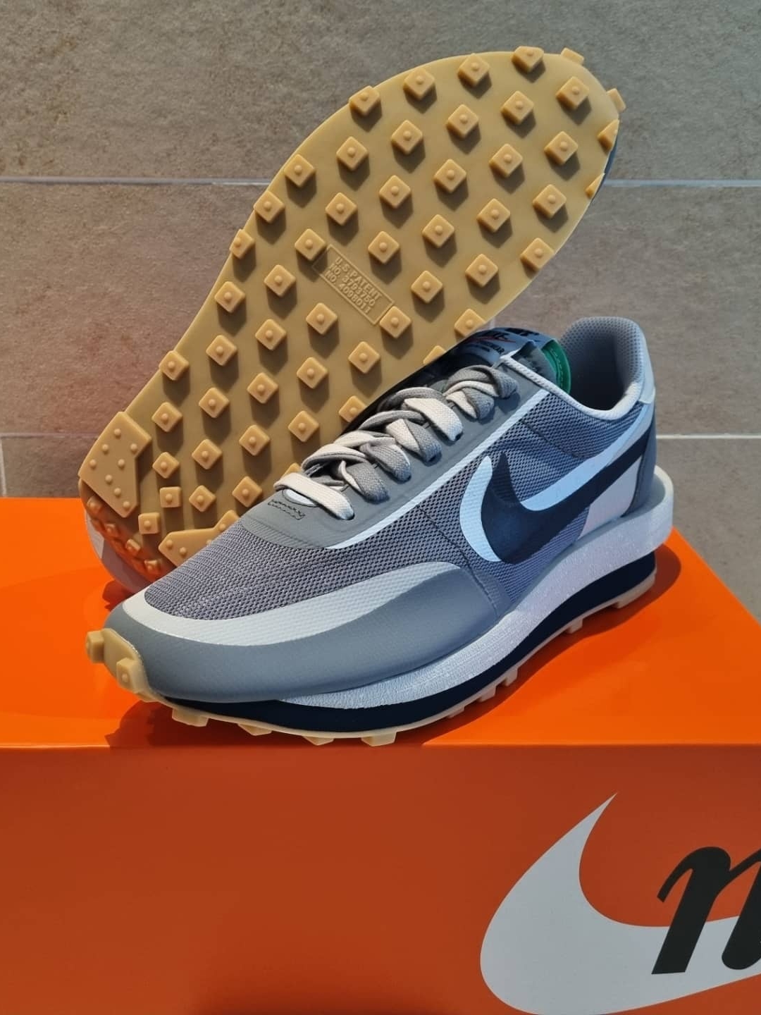 Nike x Sacai x Clot LDWaffle Cool Grey 착용 스타일 - 1