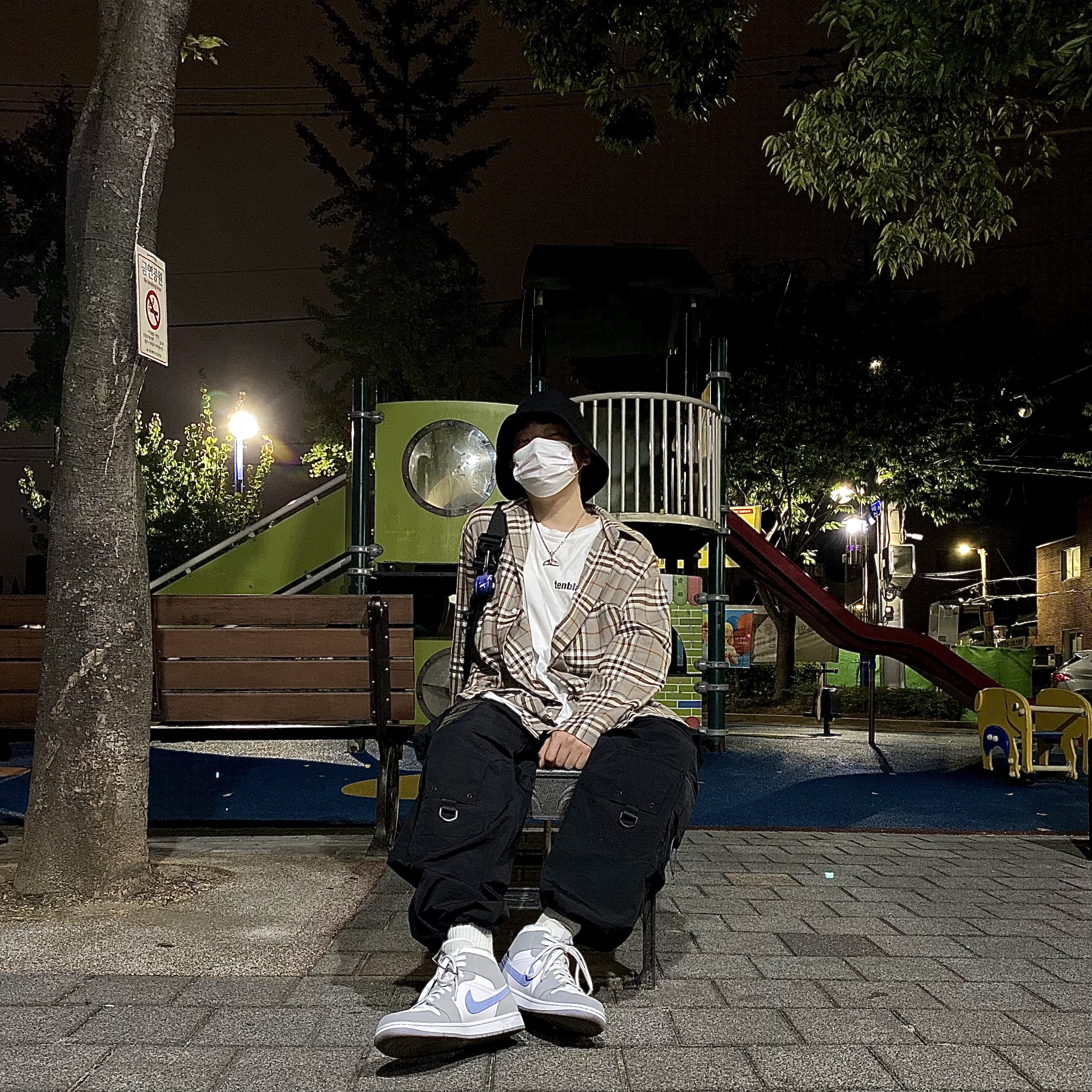 (W) Jordan 1 Mid Wolf Grey 착용 스타일
