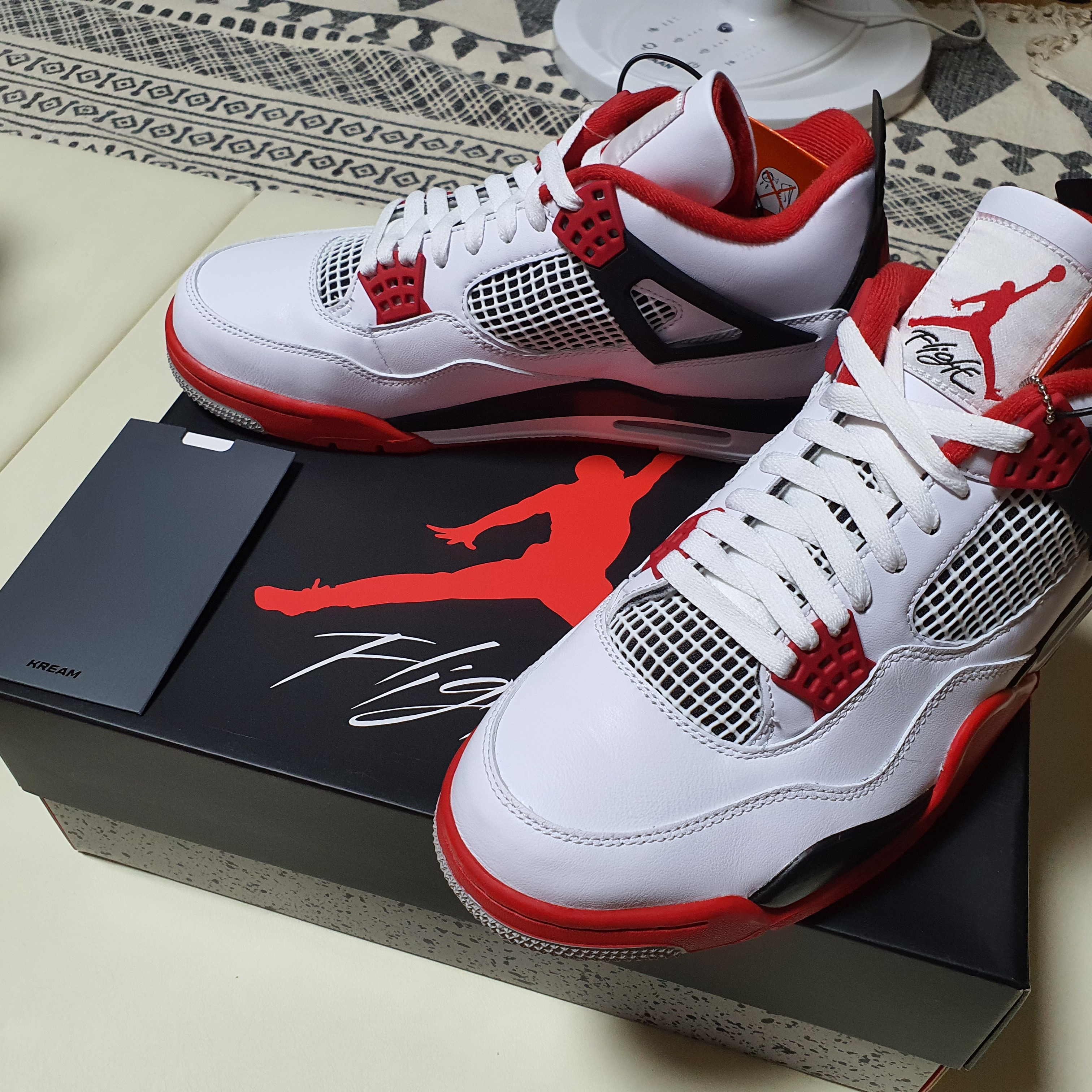 Jordan 4 Retro OG Fire Red 2020, (PS) Jordan 4 Retro OG Fire Red 2020 착용 스타일 - 3