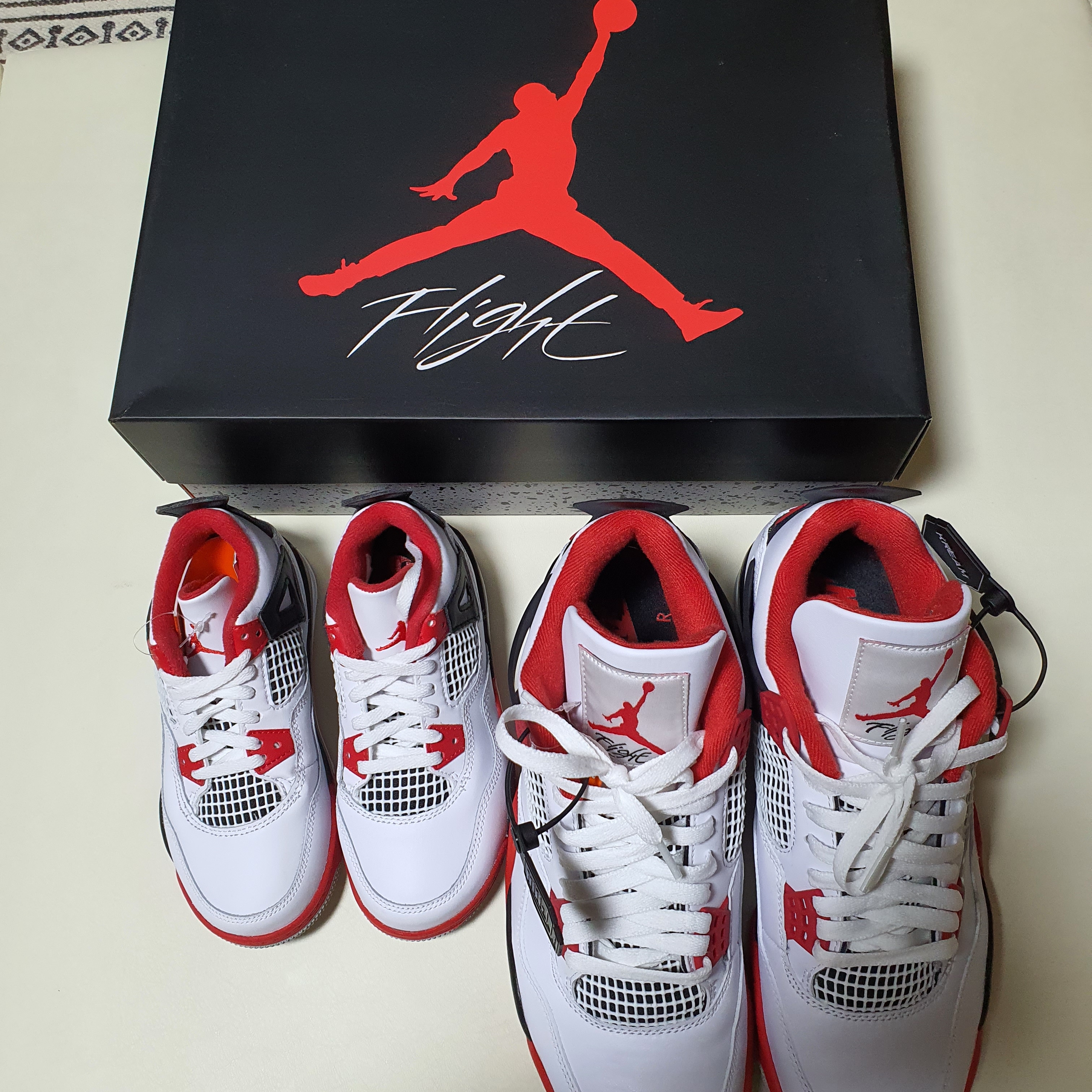 Jordan 4 Retro OG Fire Red 2020, (PS) Jordan 4 Retro OG Fire Red 2020 착용 스타일 - 1