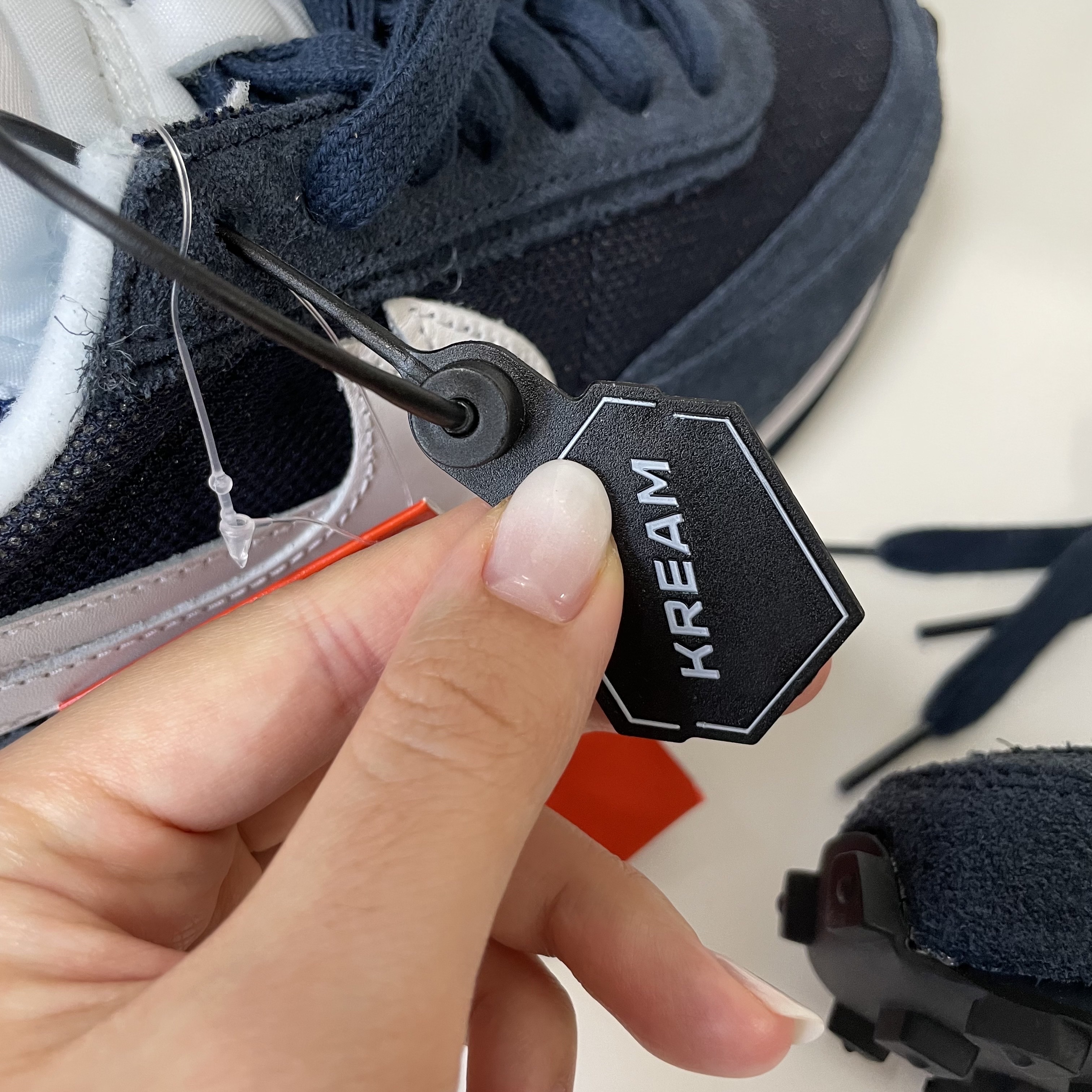 Nike x Sacai x Fragment LDWaffle Blackened Blue 착용 스타일 - 2
