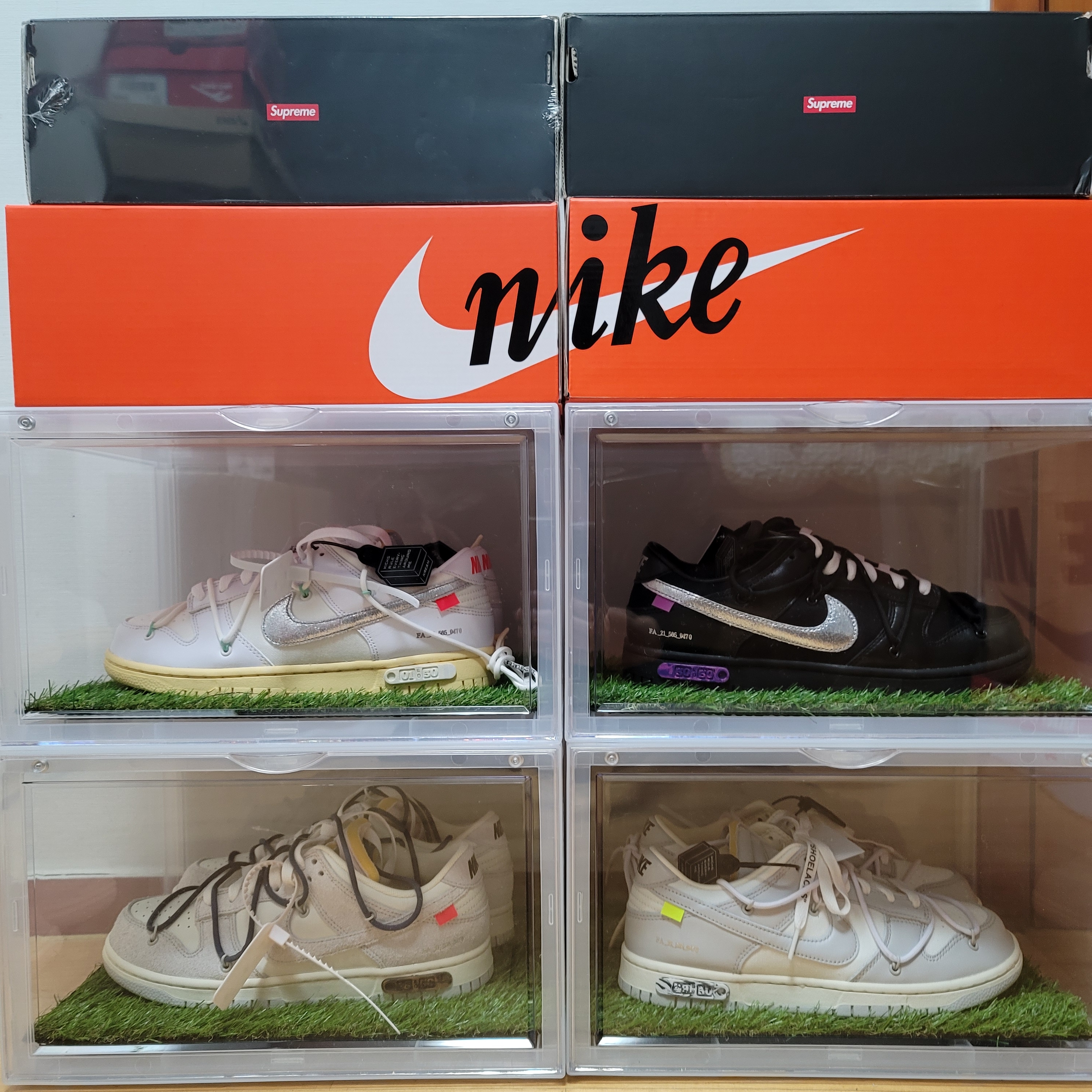 Nike x Off-White Dunk Low The 50 - Lot 18, Nike x Off-White Dunk Low The 50 - Lot 1 착용 스타일 - 2
