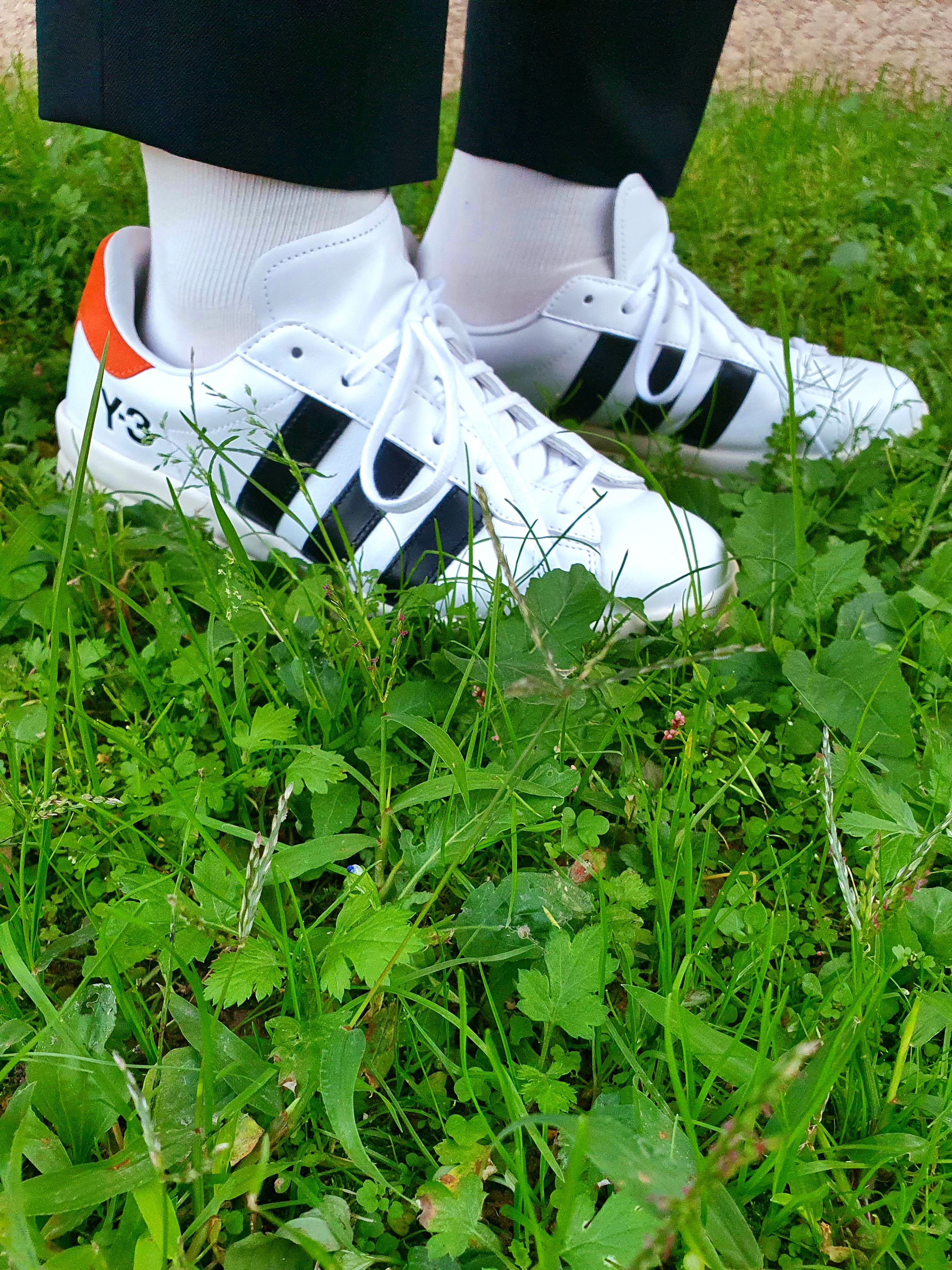 Y-3 Hicho White Black Red 착용 스타일 - 4