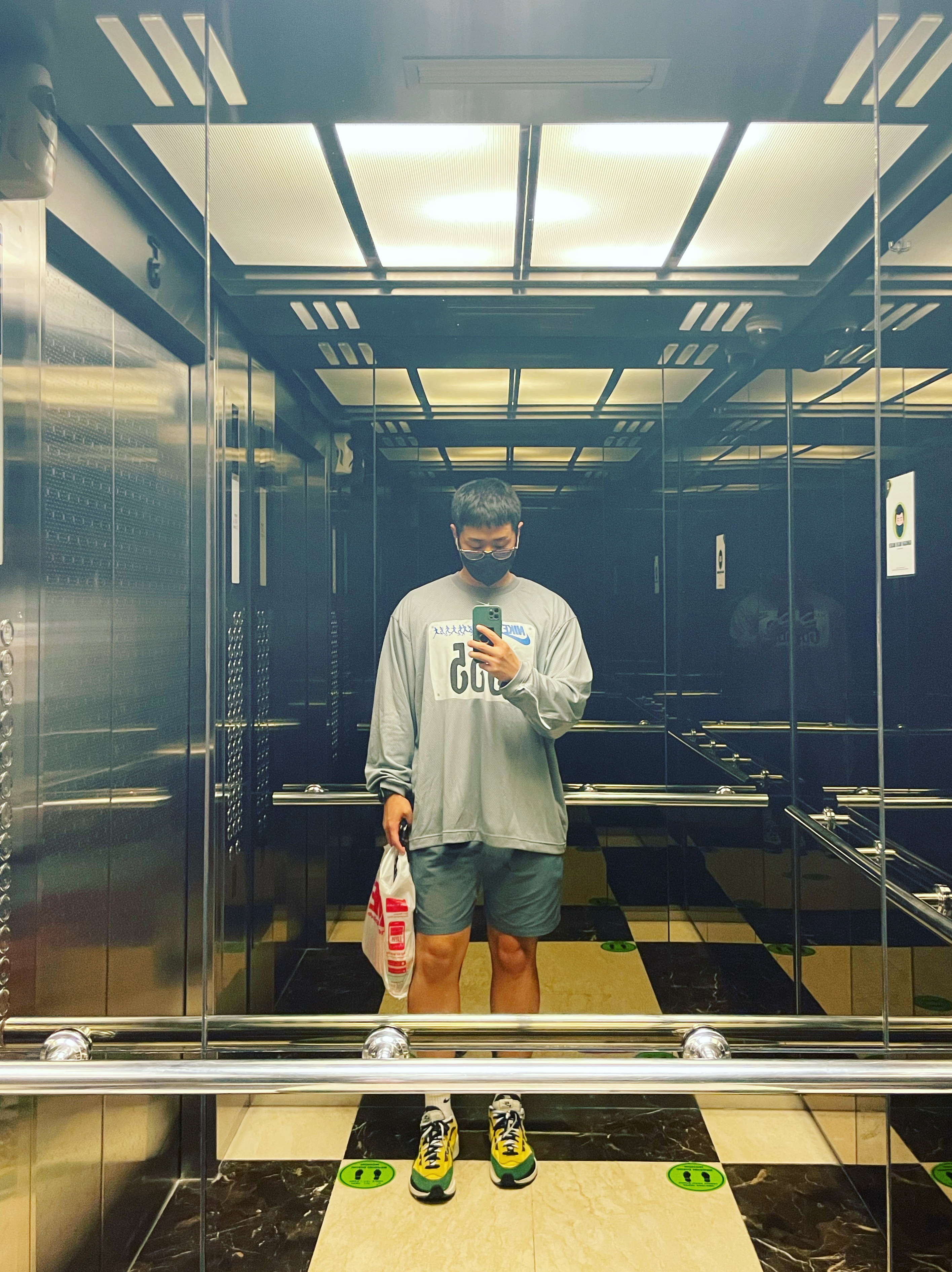 Nike x Cactus Plant Flea Market L/S Jersey Grey - US/EU, Nike x Sacai VaporWaffle Tour Yellow & Gorge Green Sail 착용 스타일