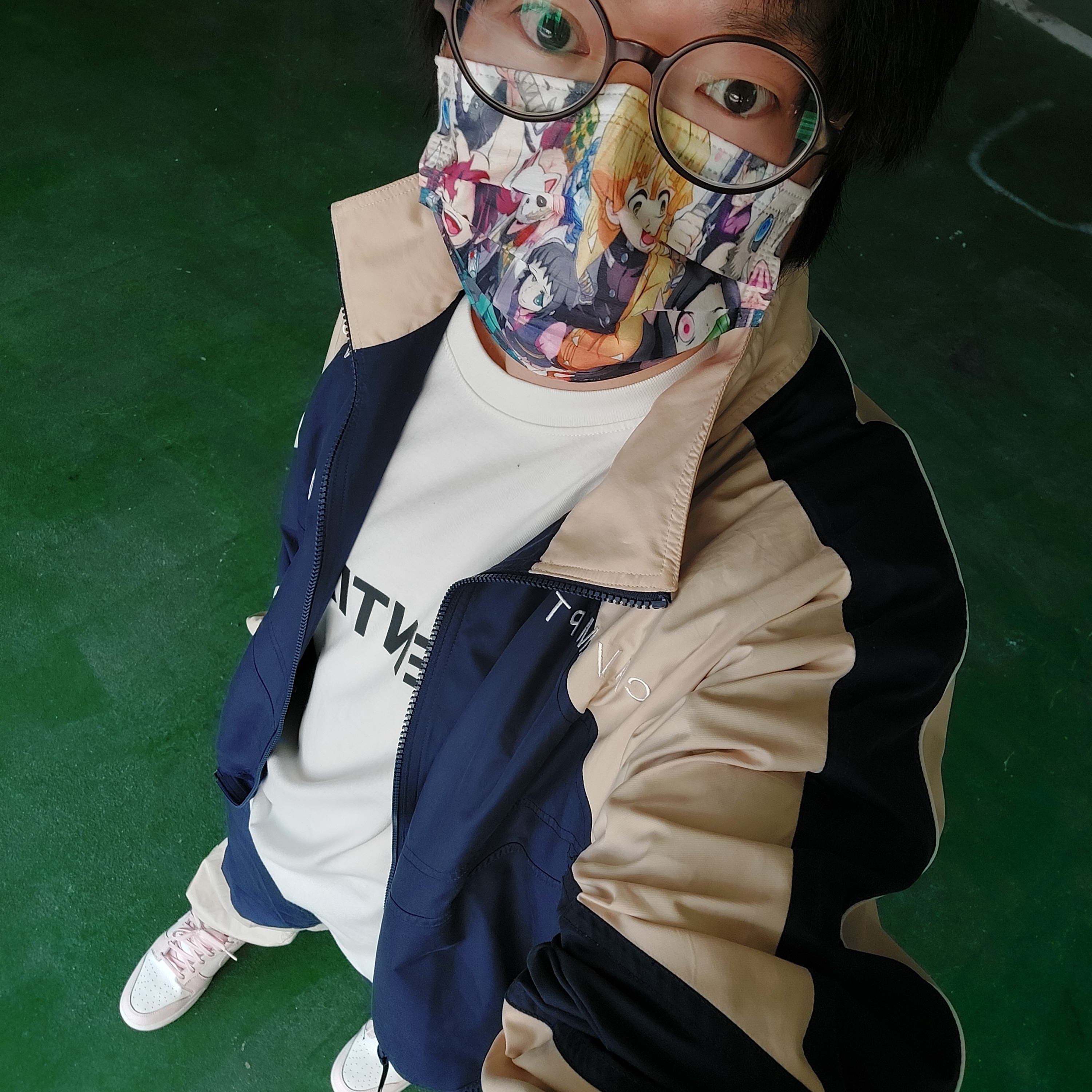 Essentials 3D Silicon Applique Boxy T-Shirt White - 20SS, Nike x Cav Empt Track Jacket Navy 착용 스타일 - 2