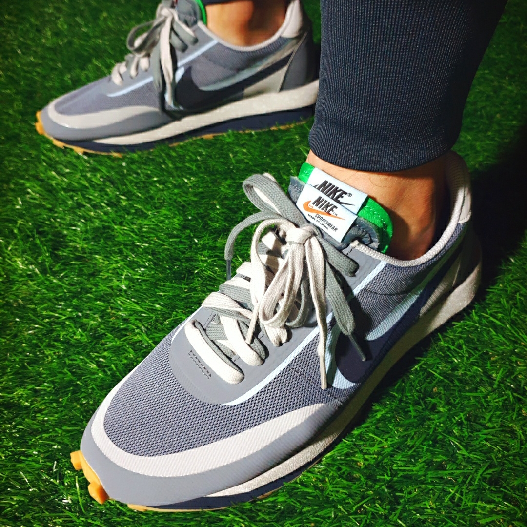 Nike x Sacai x Clot LDWaffle Cool Grey 착용 스타일 - 4